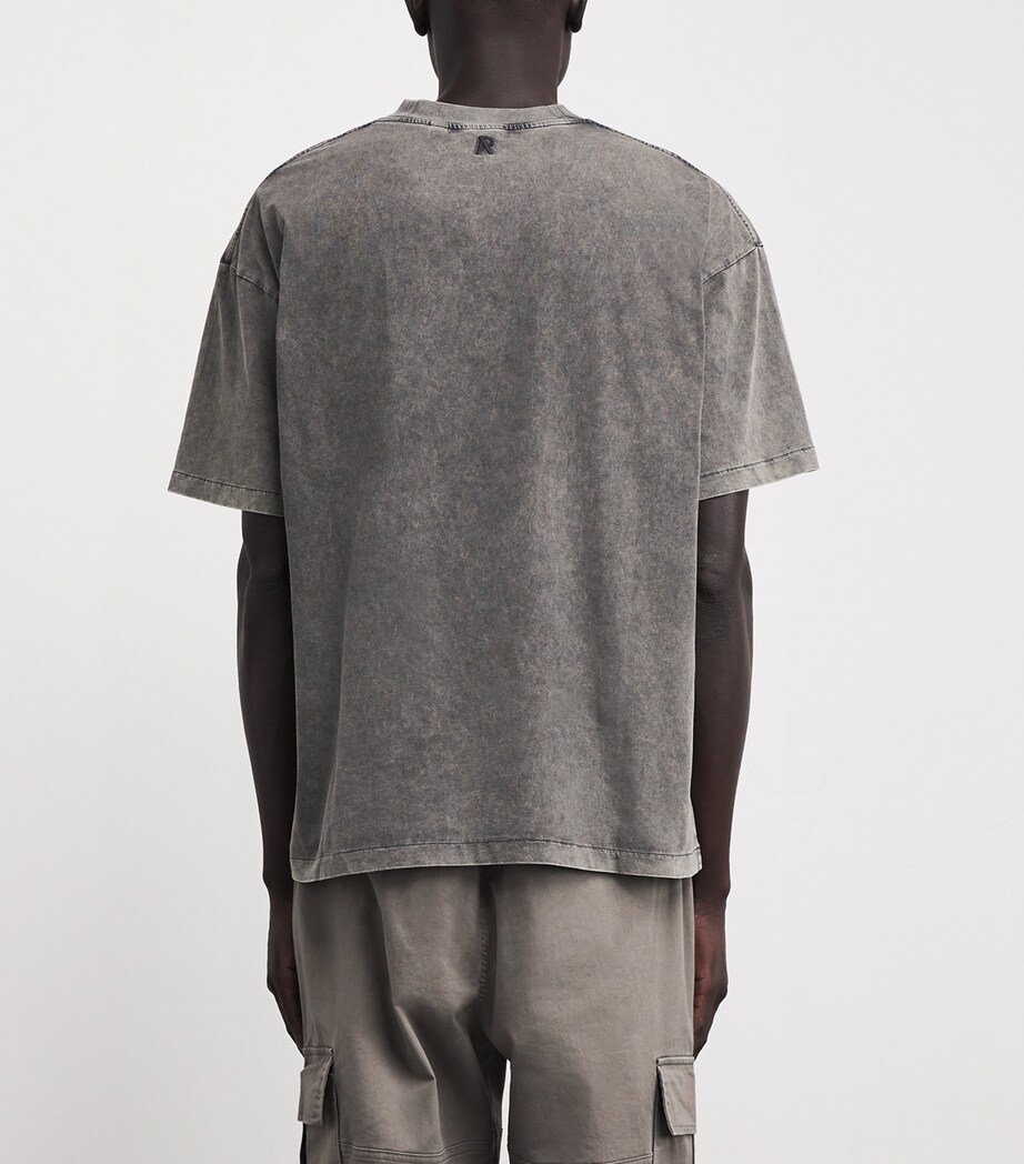 Cotton Initial Oversized T-Shirt VINTAGE GREY Image 4