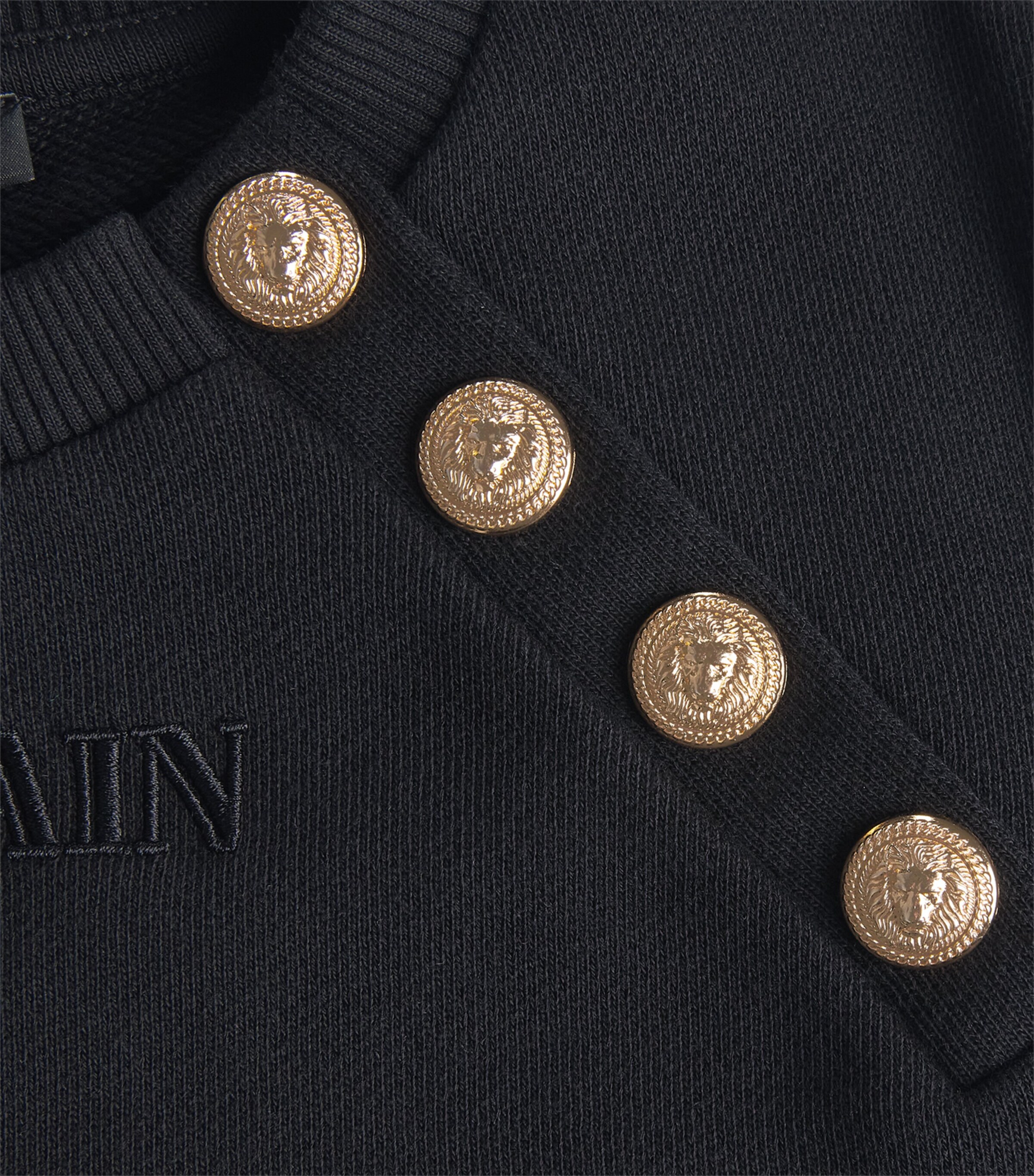 Balmain Kids Cotton Logo Sweatshirt (6-14 Years) Black/gold Image 3