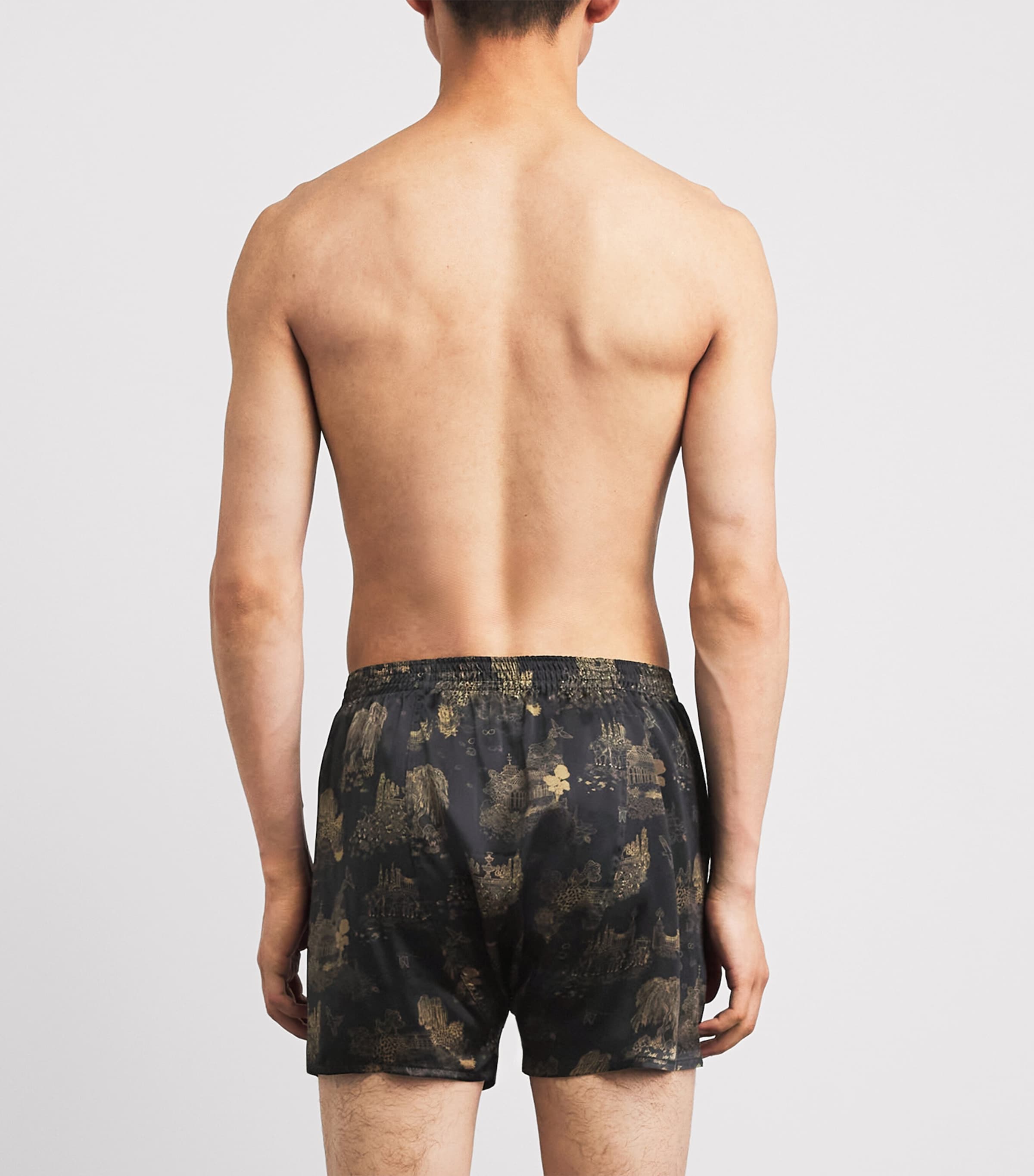 Derek Rose Mens Silk Brindisi Boxer Shorts Bla Image 3