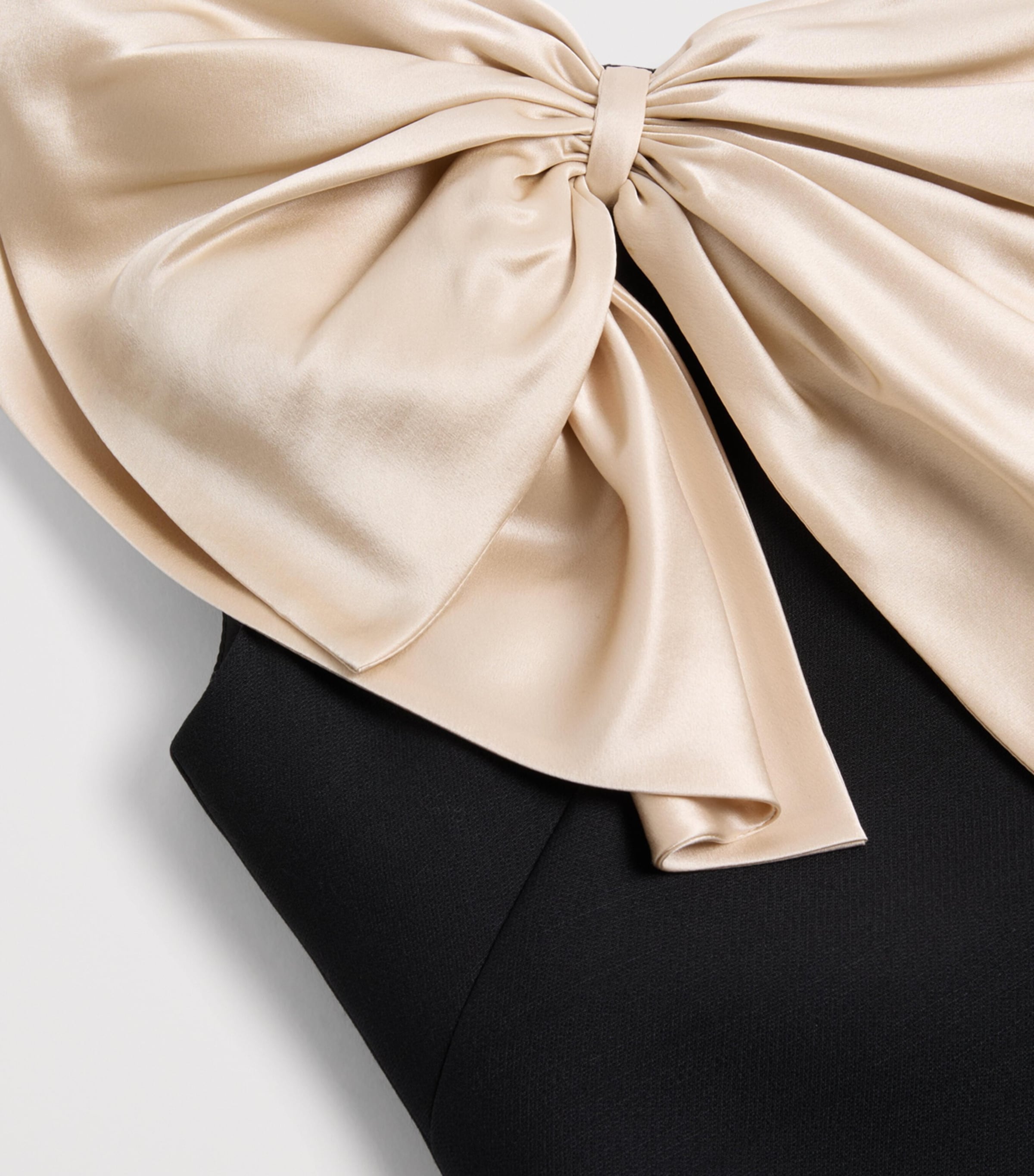 Silk-Wool Bow Mini Dress 9ZM Image 3