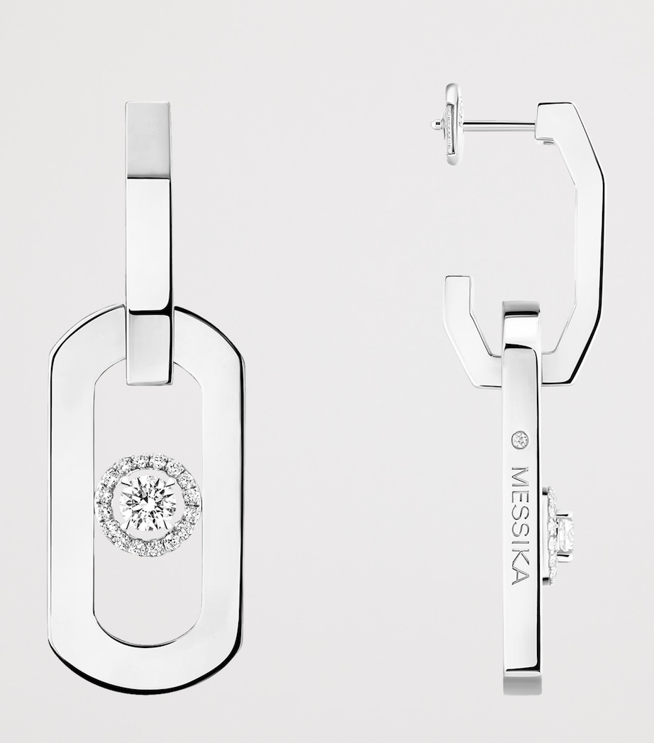 Messika So Move White Gold and Diamond XL Drop Earrings (0.37ct) White Gold Image 2