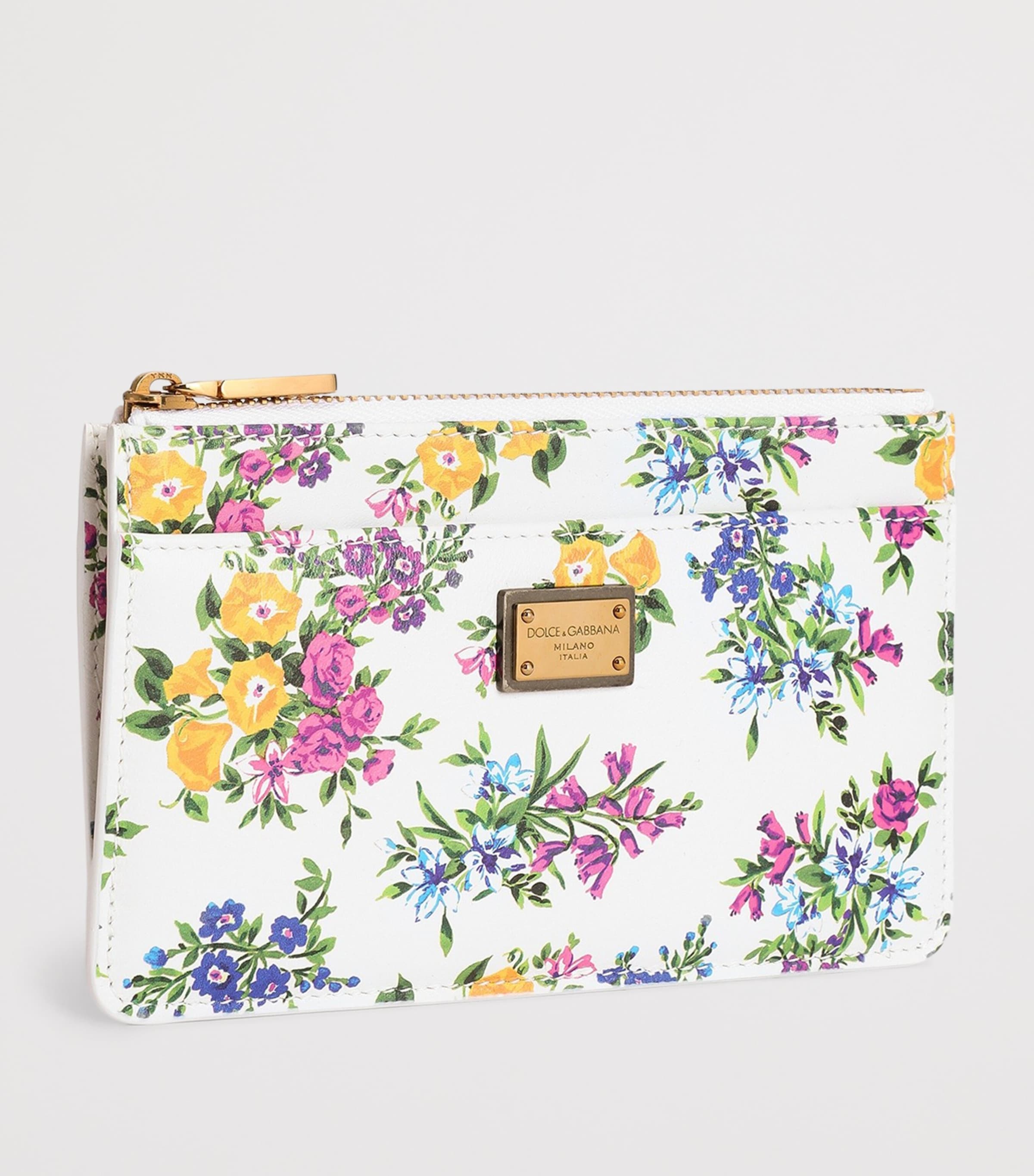 Dolce&Gabbana Calfskin Floral Print Card Holder Fiorellin Image 2