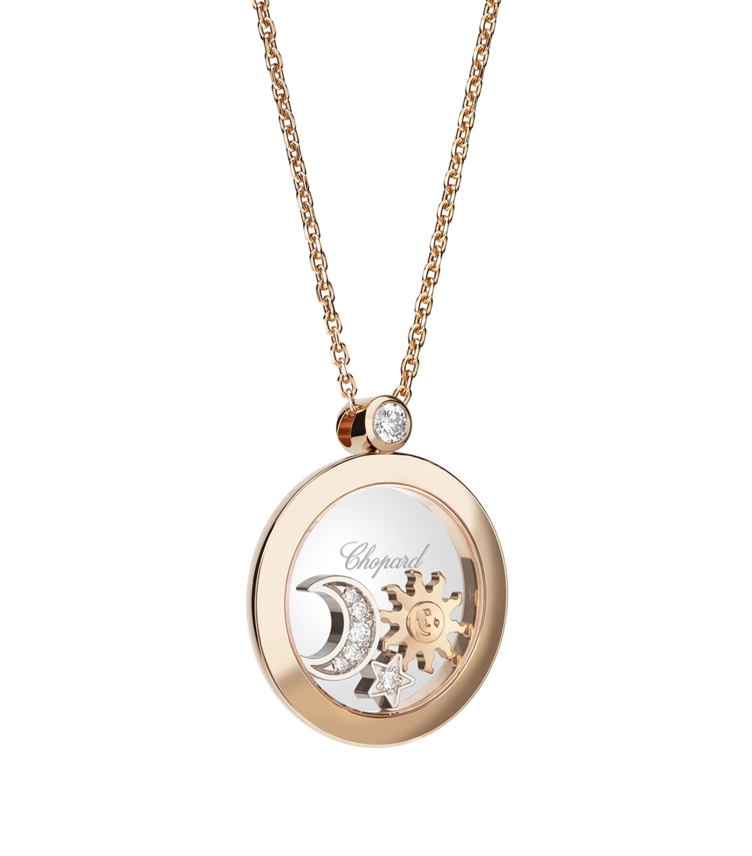 Rose Gold and Diamond Happy Diamonds Pendant 18K ROSE GOLD Image 2
