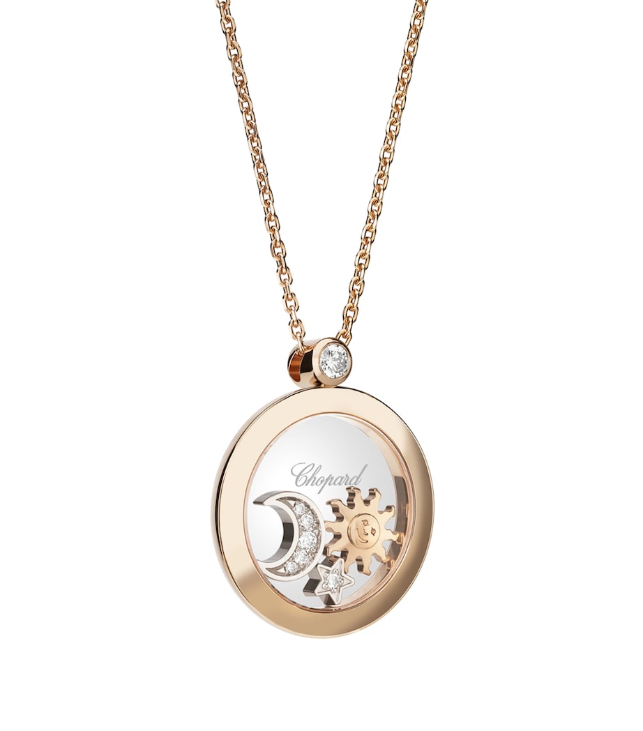 Rose Gold and Diamond Happy Diamonds Pendant 18K ROSE GOLD Image 2