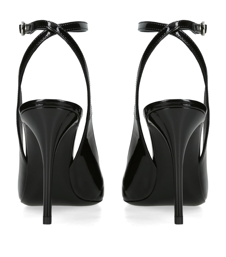 Patent Leather Slingback Pumps 90 BLACK Image 2
