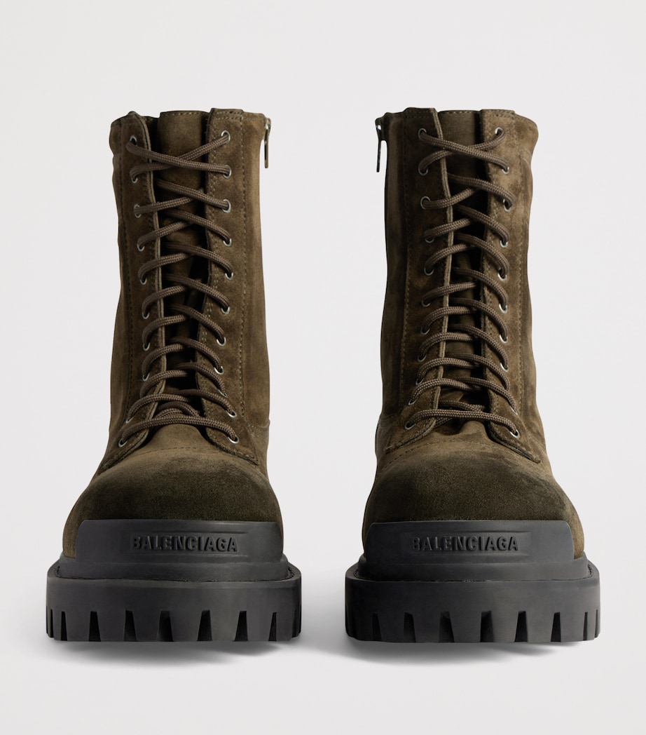 Balenciaga Suede Combat Strike Boots Image 3