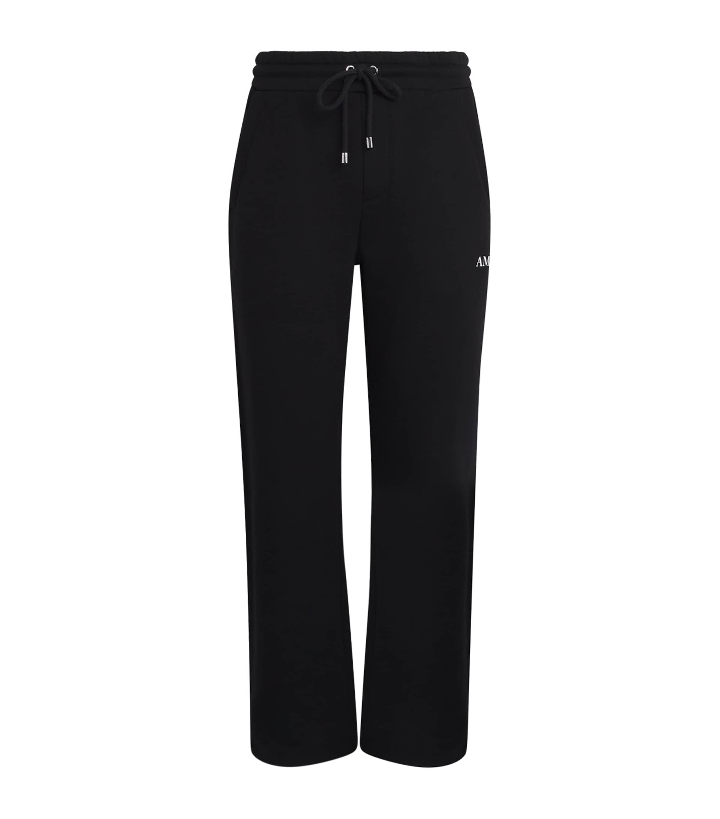 AMIRI Mens Cotton Relaxed Logo Sweatpants Black Image 1