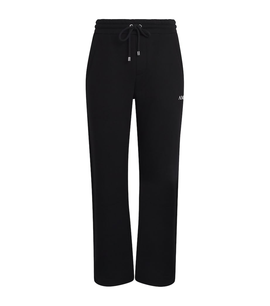 AMIRI Mens Cotton Relaxed Logo Sweatpants Black Image 1