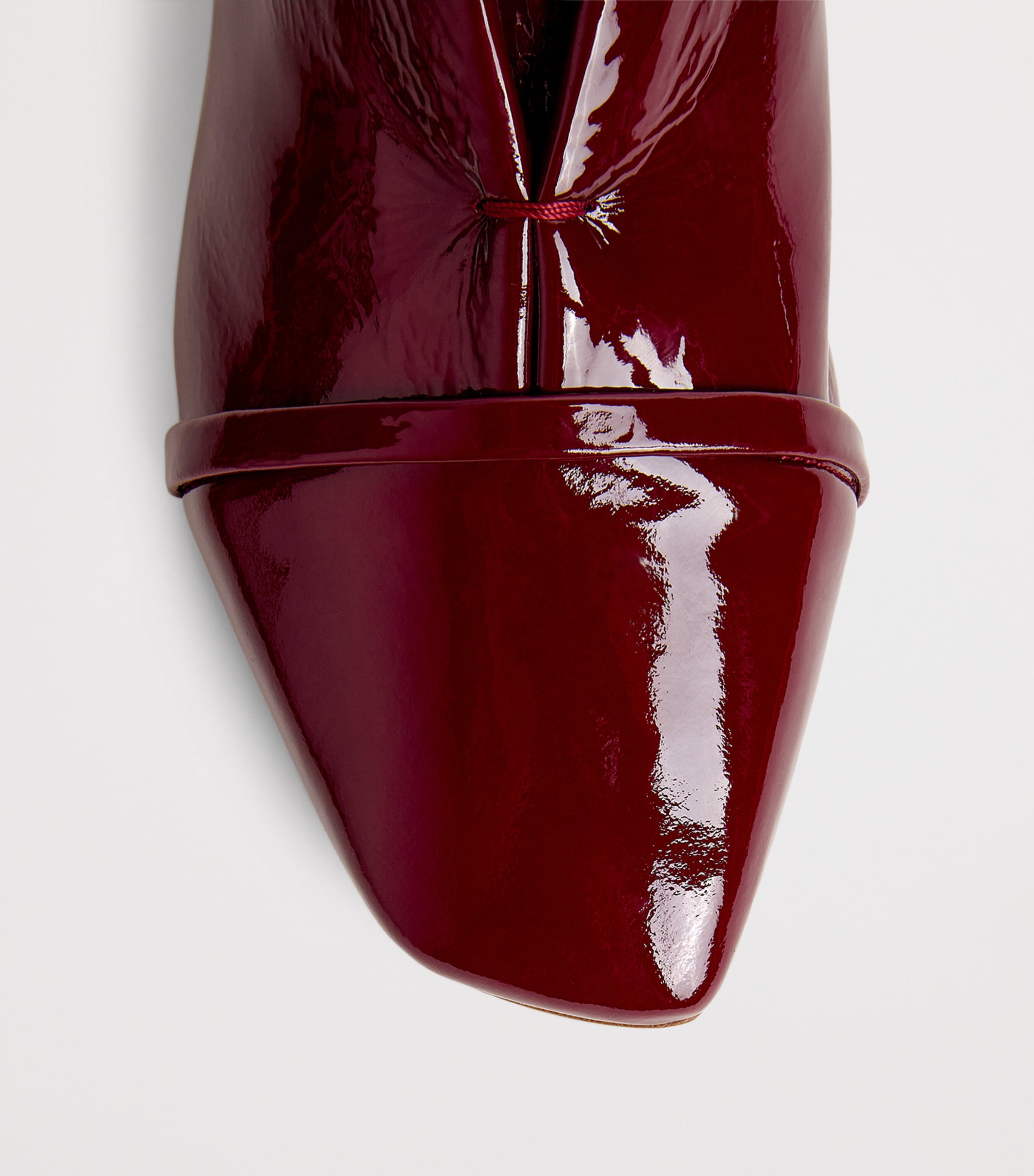 Patent Leather Jean Lace-Up Flats ROSEWOOD Image 5