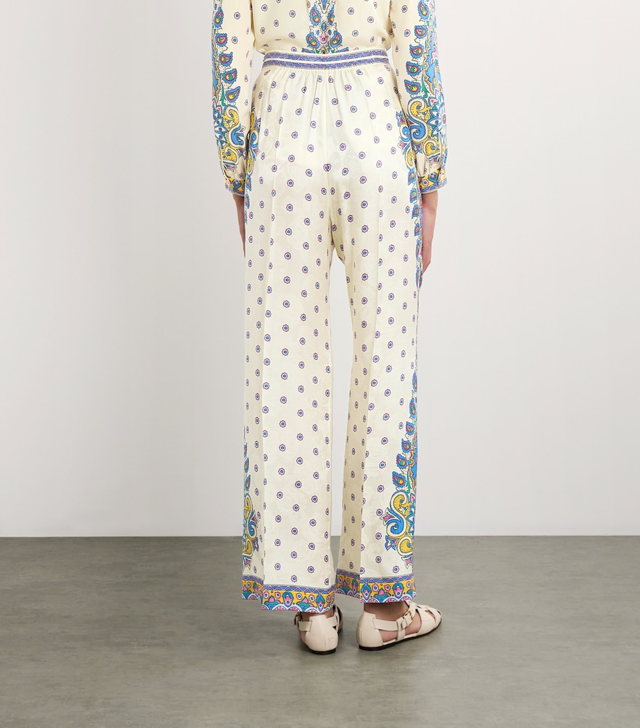 Silk-Blend Printed Trousers X0800 Image 4