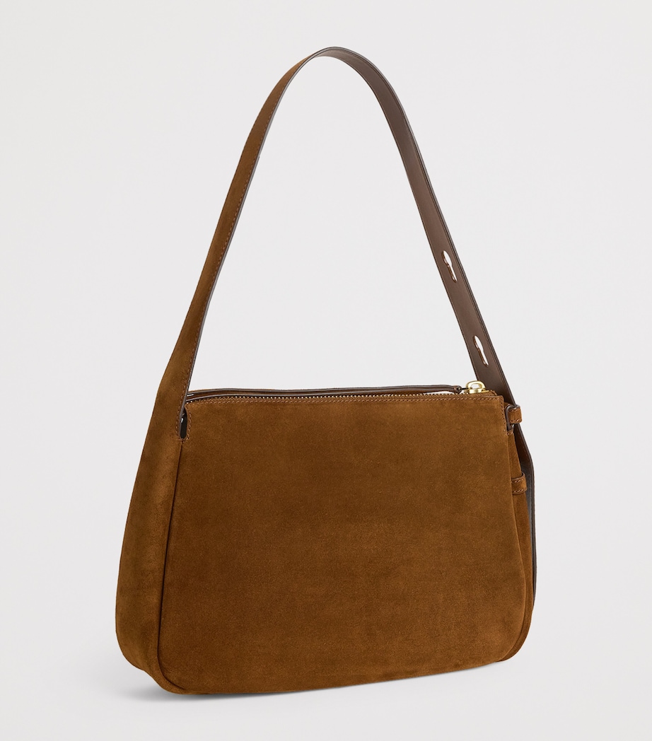 Suede Romy Shoulder Bag CARAMEL Image 3