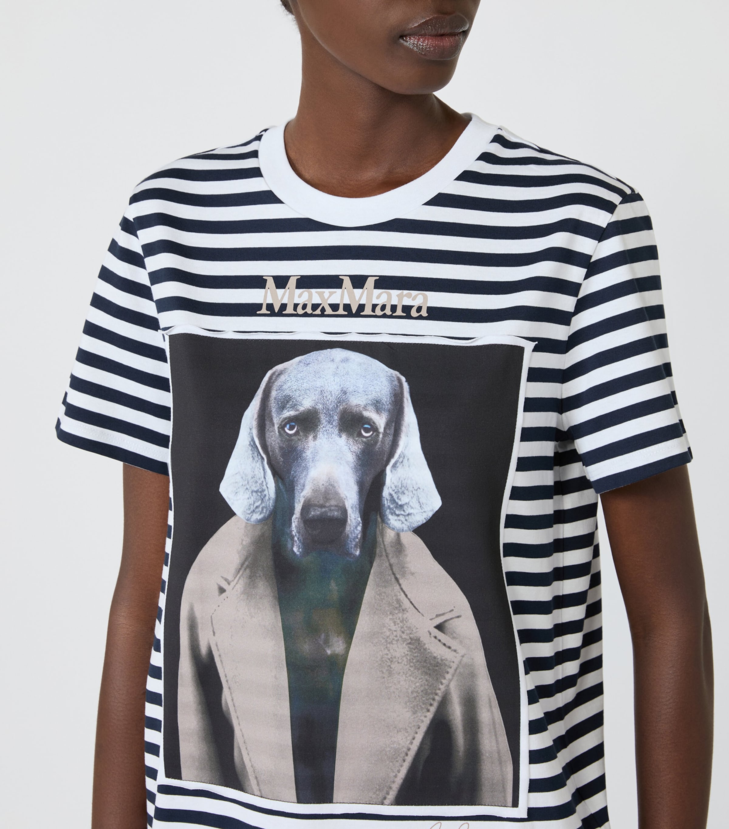 Max Mara Multi Stripe Dog Print T-Shirt | Harrods US