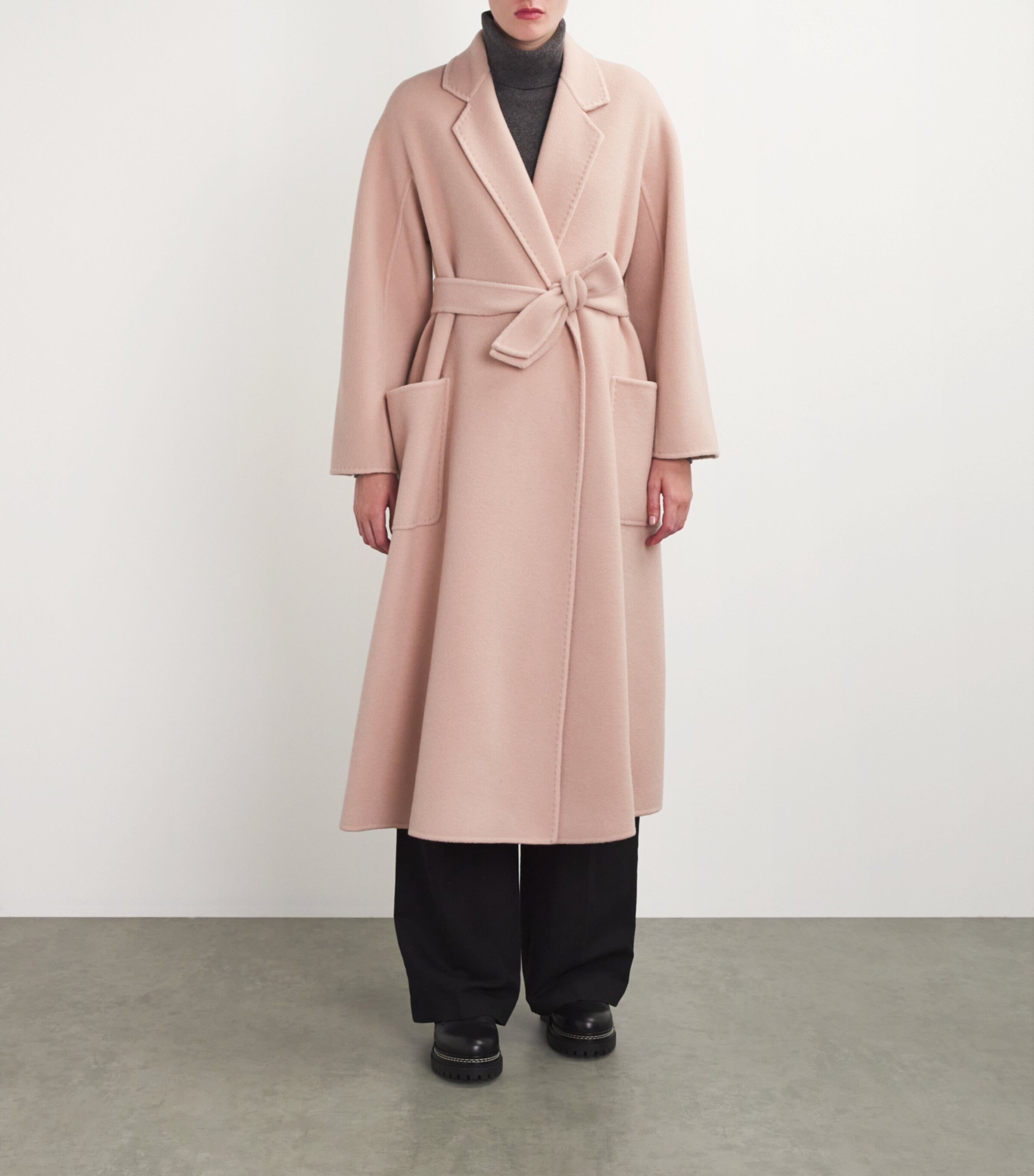 Max Mara Pink Cashmere Belted Coat | Harrods US