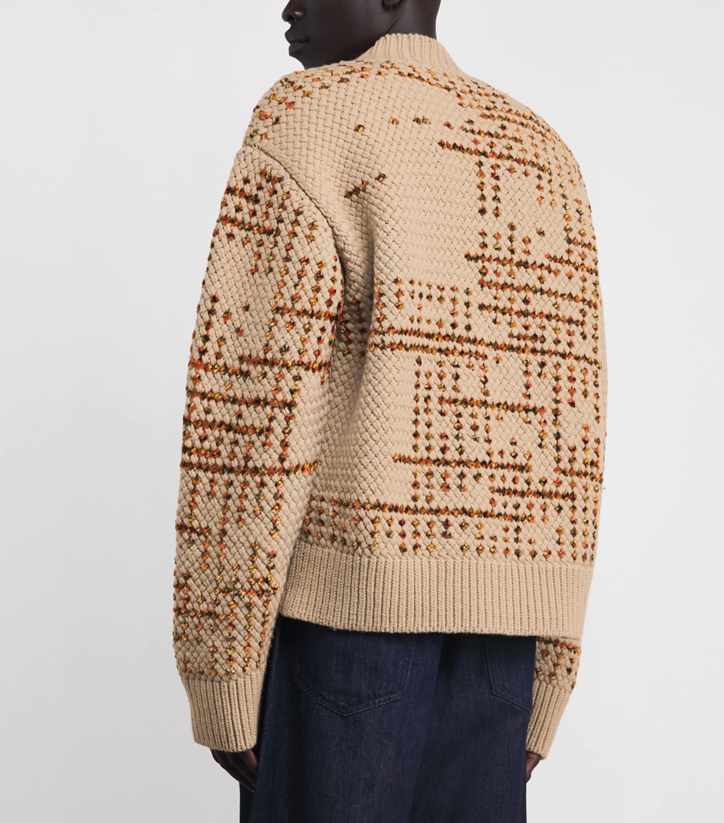 Wool-Blend Digital Jacquard Sweater BEIGE Image 4