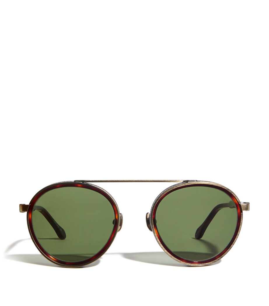 Titanium Aviator M3125 Sunglasses ANTIQ GLD-DRK TRTSE Image 1