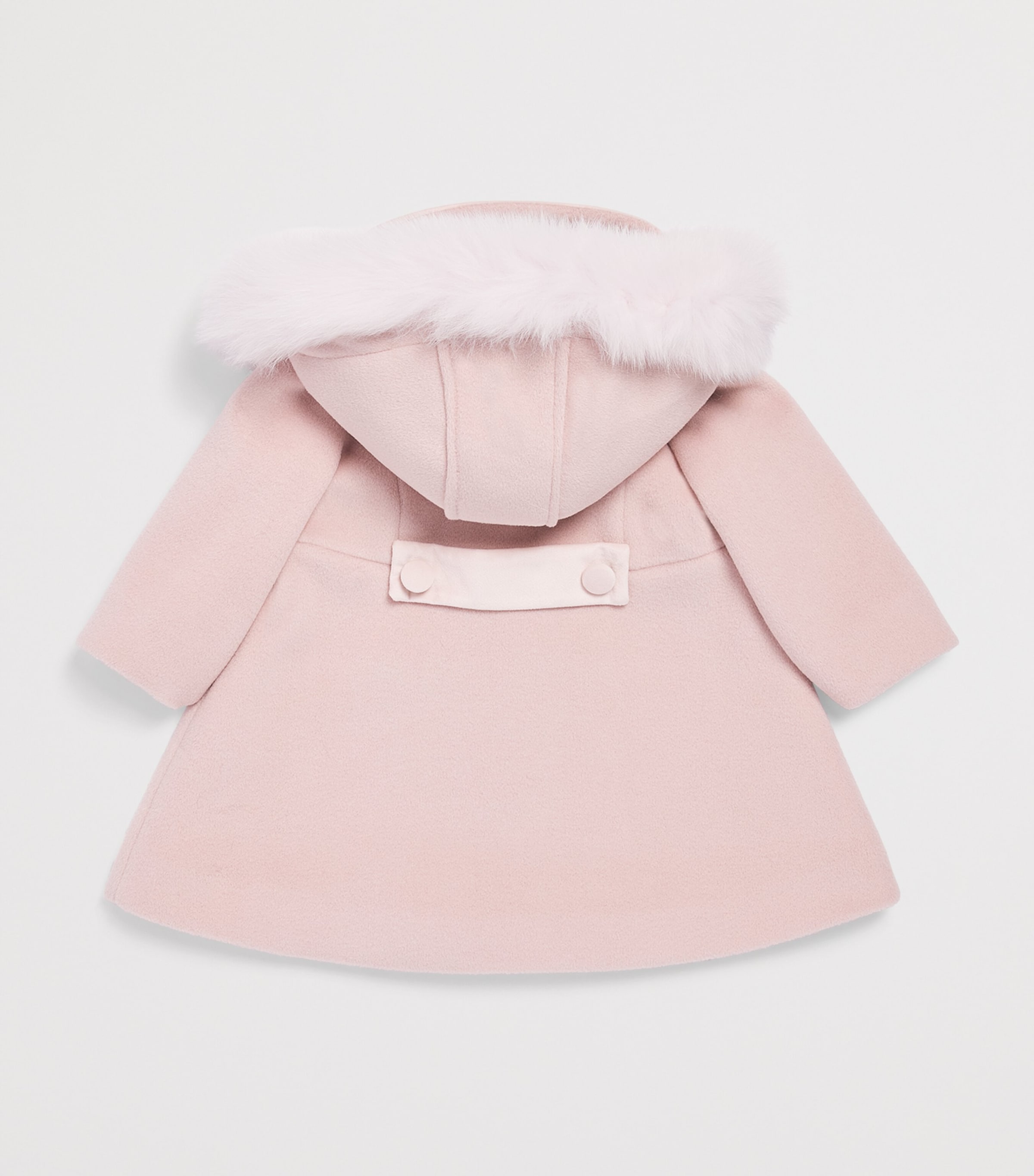 Bimbalo Fur-Trimmed Coat (3-24 Months) Pink Image 2