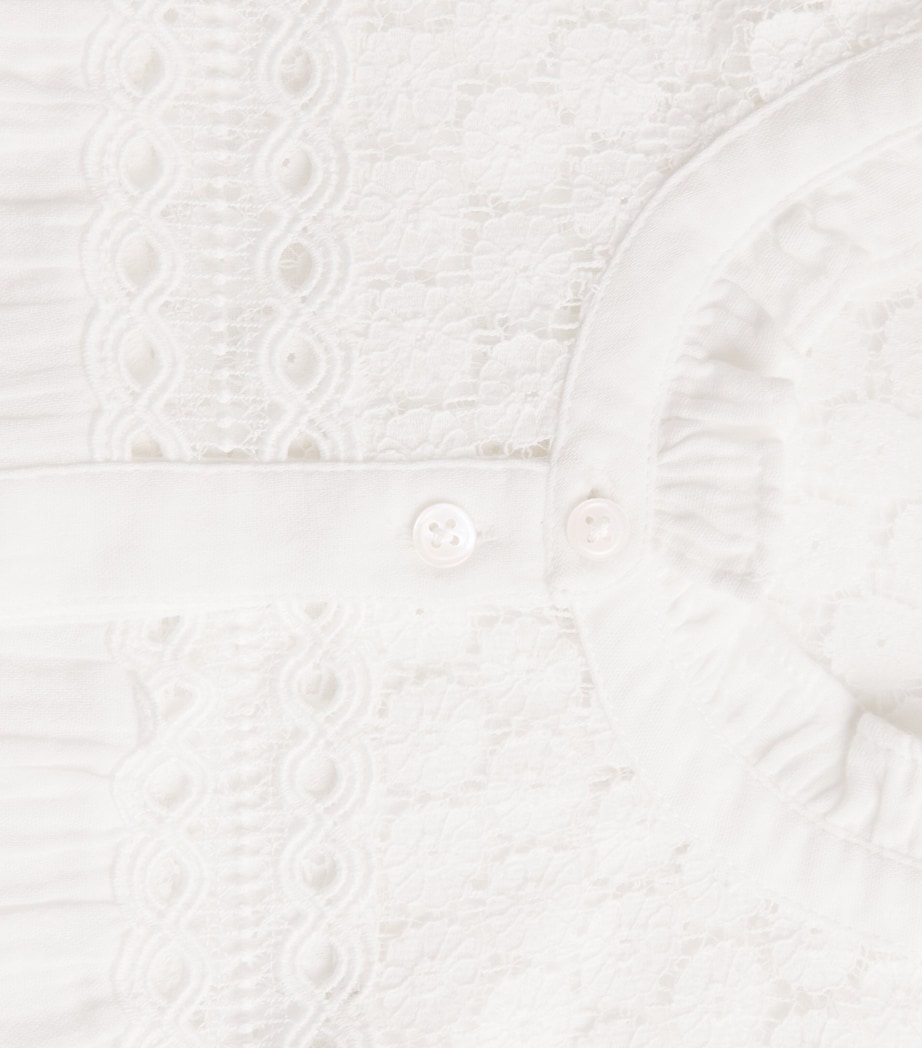 ME+EM Womens Cotton Cheesecloth Blouse Soft White Image 6