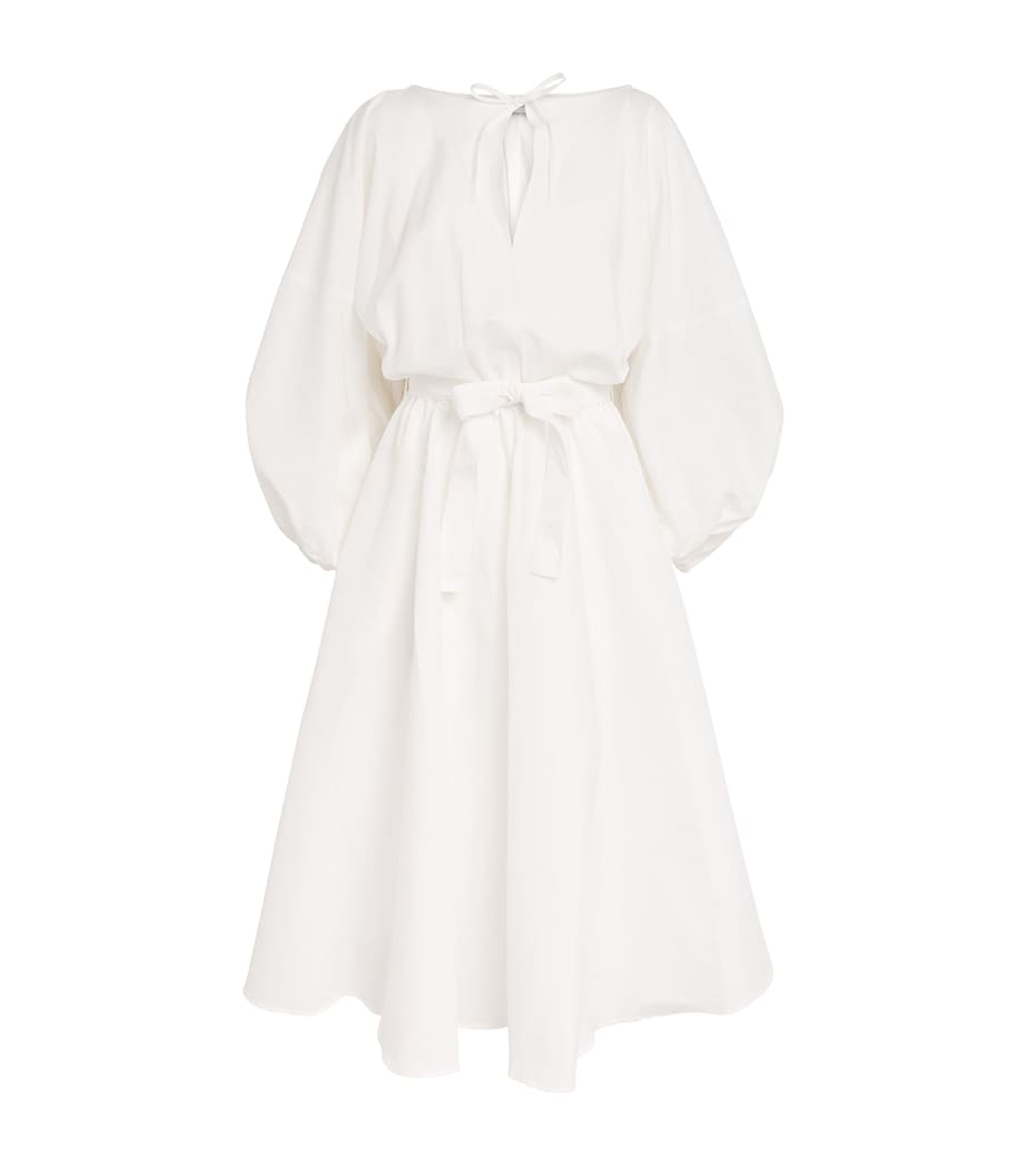 Palmer//Harding Womens Sonnet Midi Dress White Linen Blend Image 1