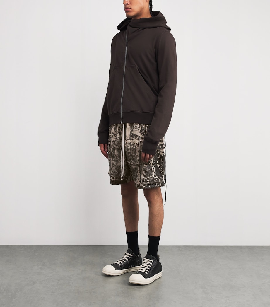 Cotton Rubberised Cargobela Shorts BLACK WASHED FOIL/59 Image 2