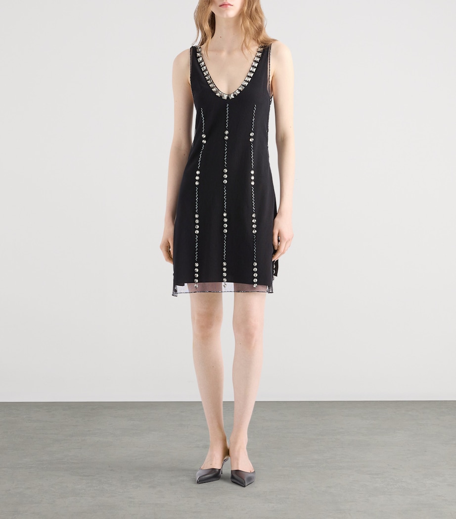 Tulle Embellished Mini Dress F0002 Image 2