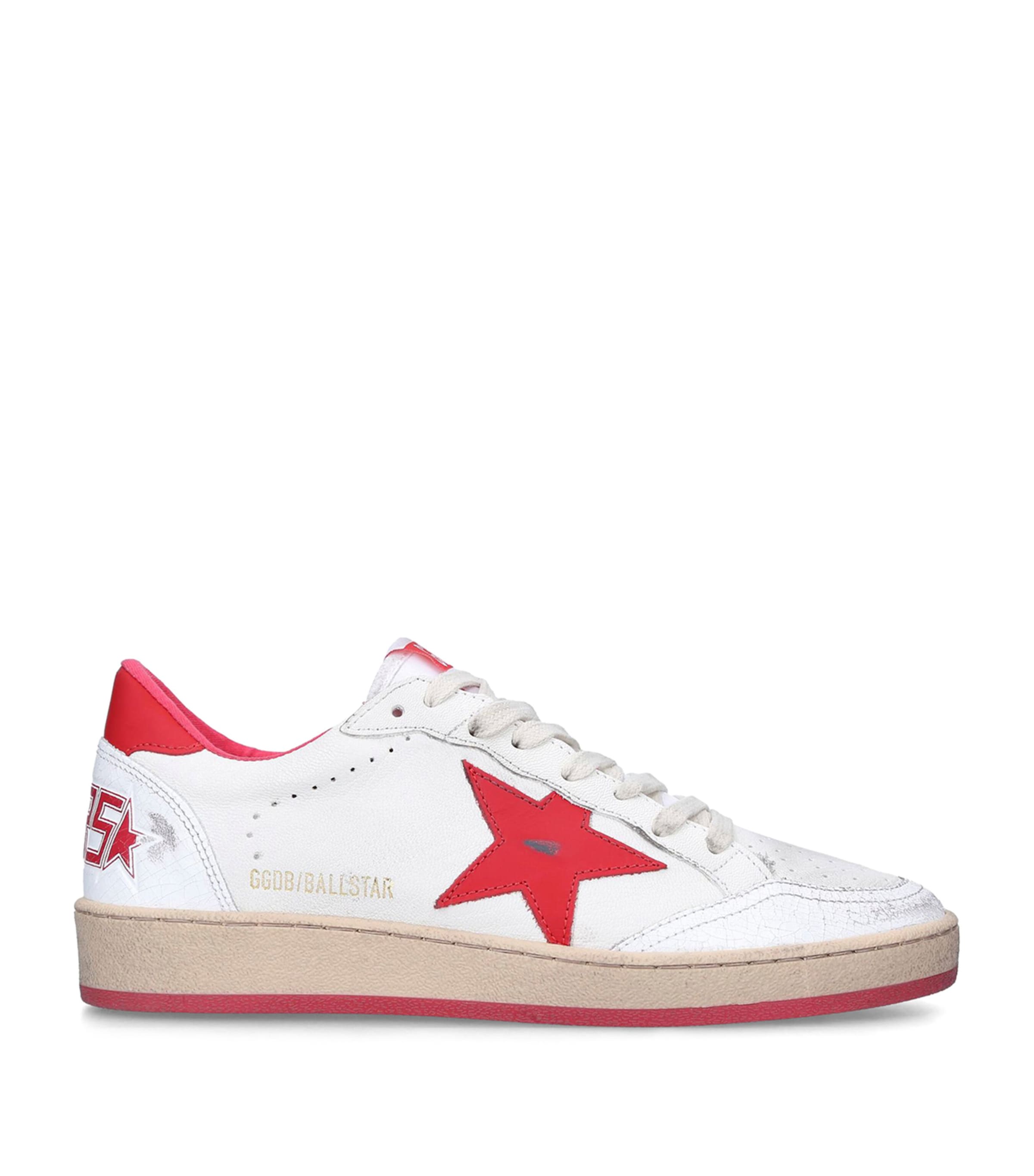 Golden Goose Leather Ball Star Sneakers White/comb Image 3