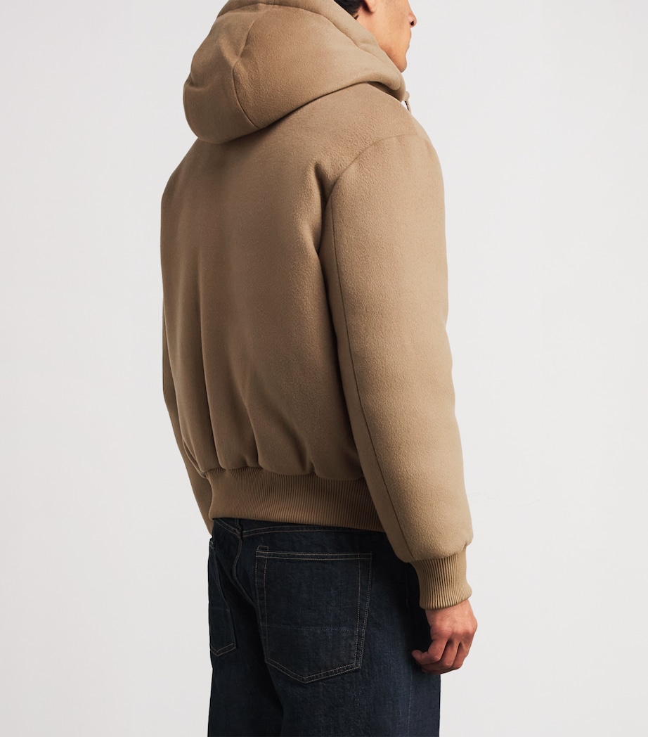 Mackage Mens Wool Down-Padded Reversible Niko Puffer Jacket Lht Camel Black Image 5