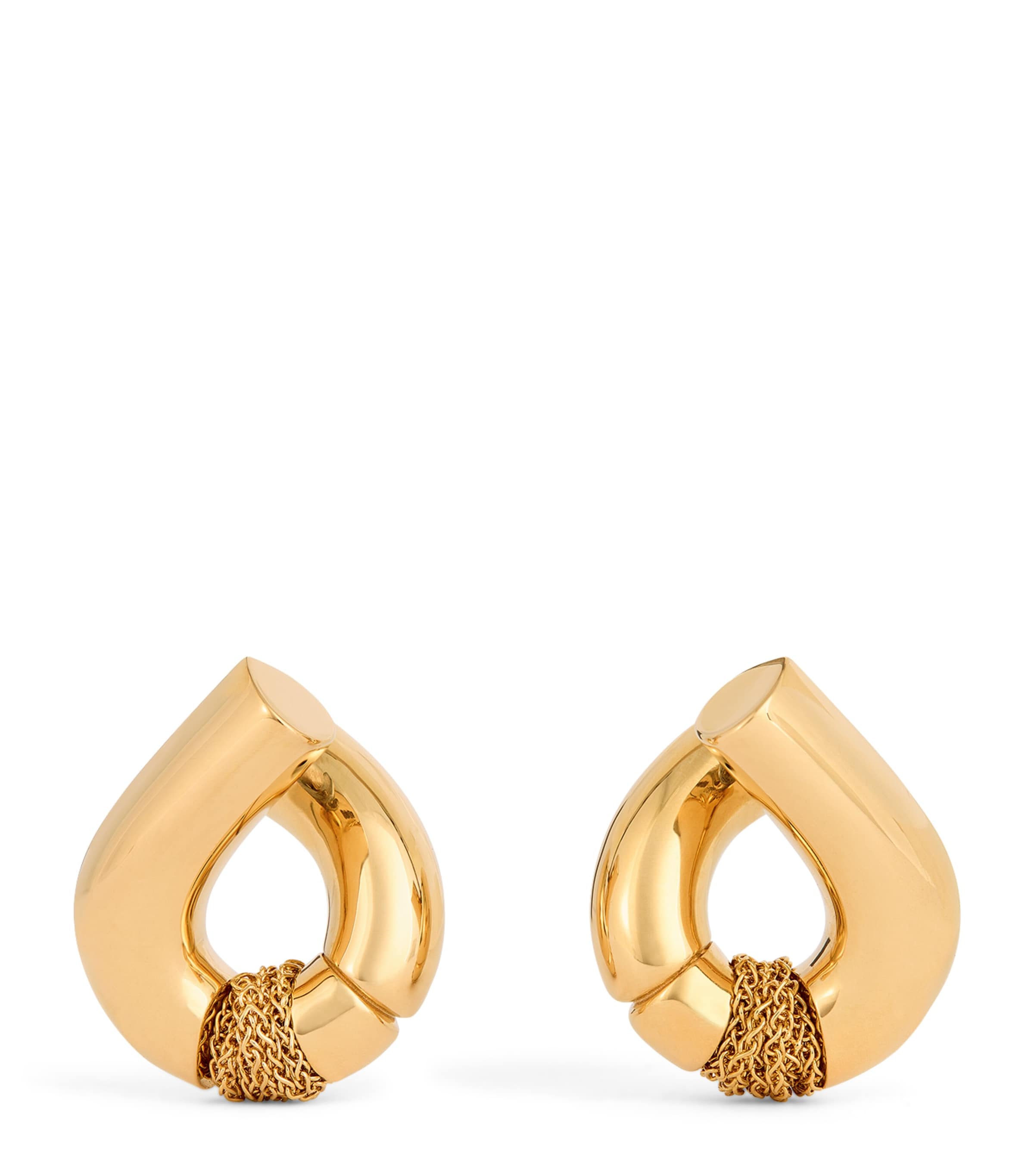 Shop Tabayer Yellow Gold Oera Inverted Earrings