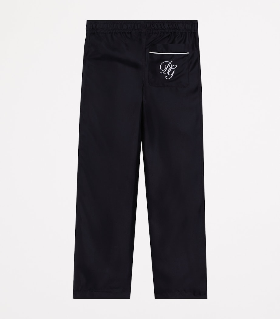 Silk Twill Pyjama Trousers (8-12+ Years) B0387-VERY DARK Image 2