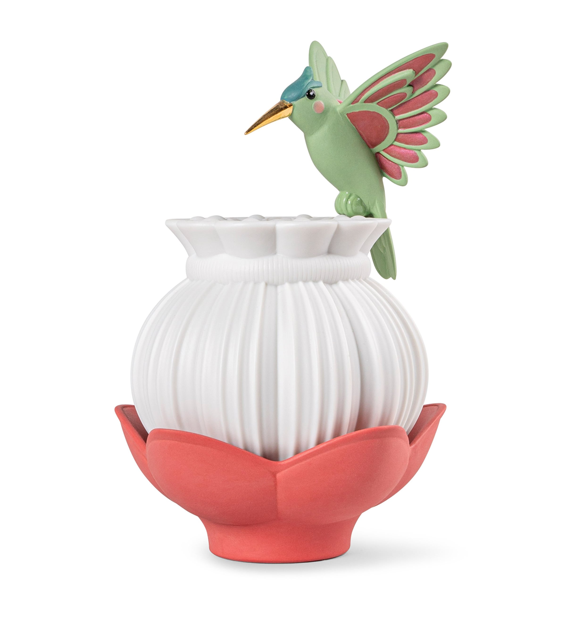 Lladró Porcelain Utopical Wireless Lamp White & Red Image 5