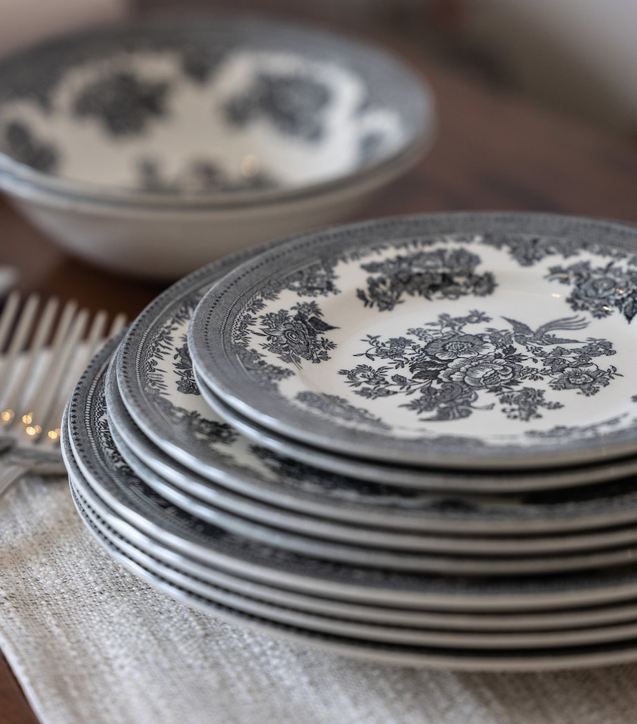 Set of 4 Asiatic Pheasants Plates (25cm) BLACK & WHITE Image 3