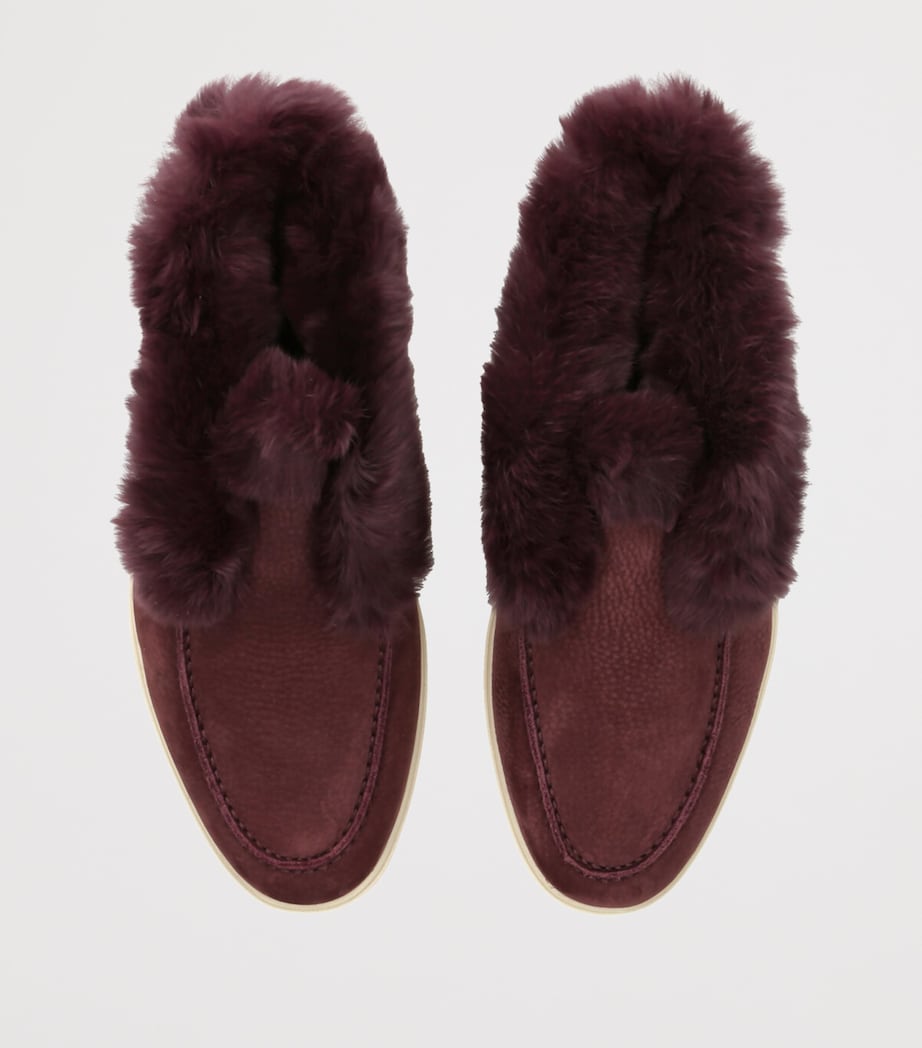 Suede Hadeel Ankle Boots WINE Image 4