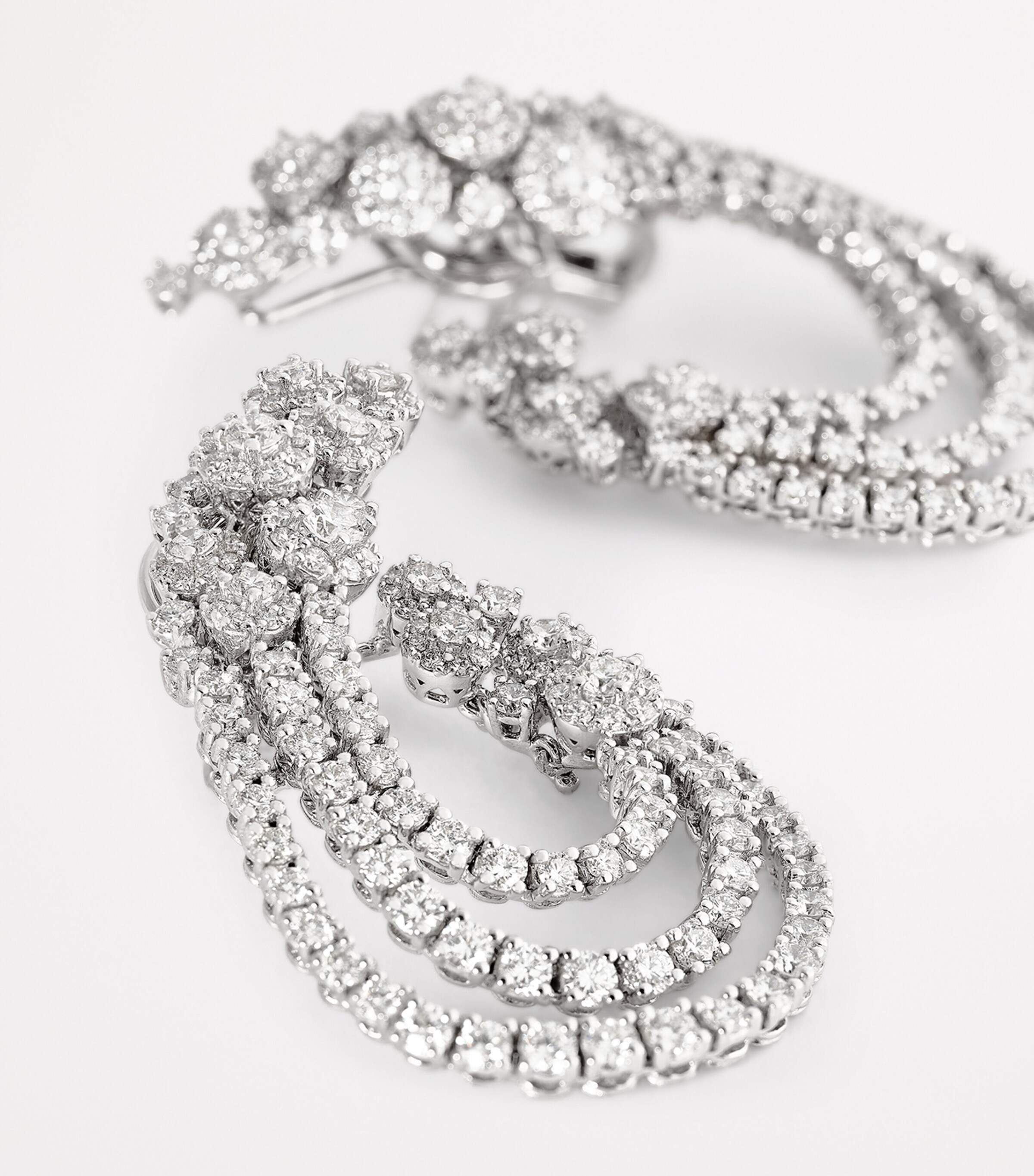 Yeprem White Gold and Diamond Y-Couture Drop Earrings White Gold Image 6