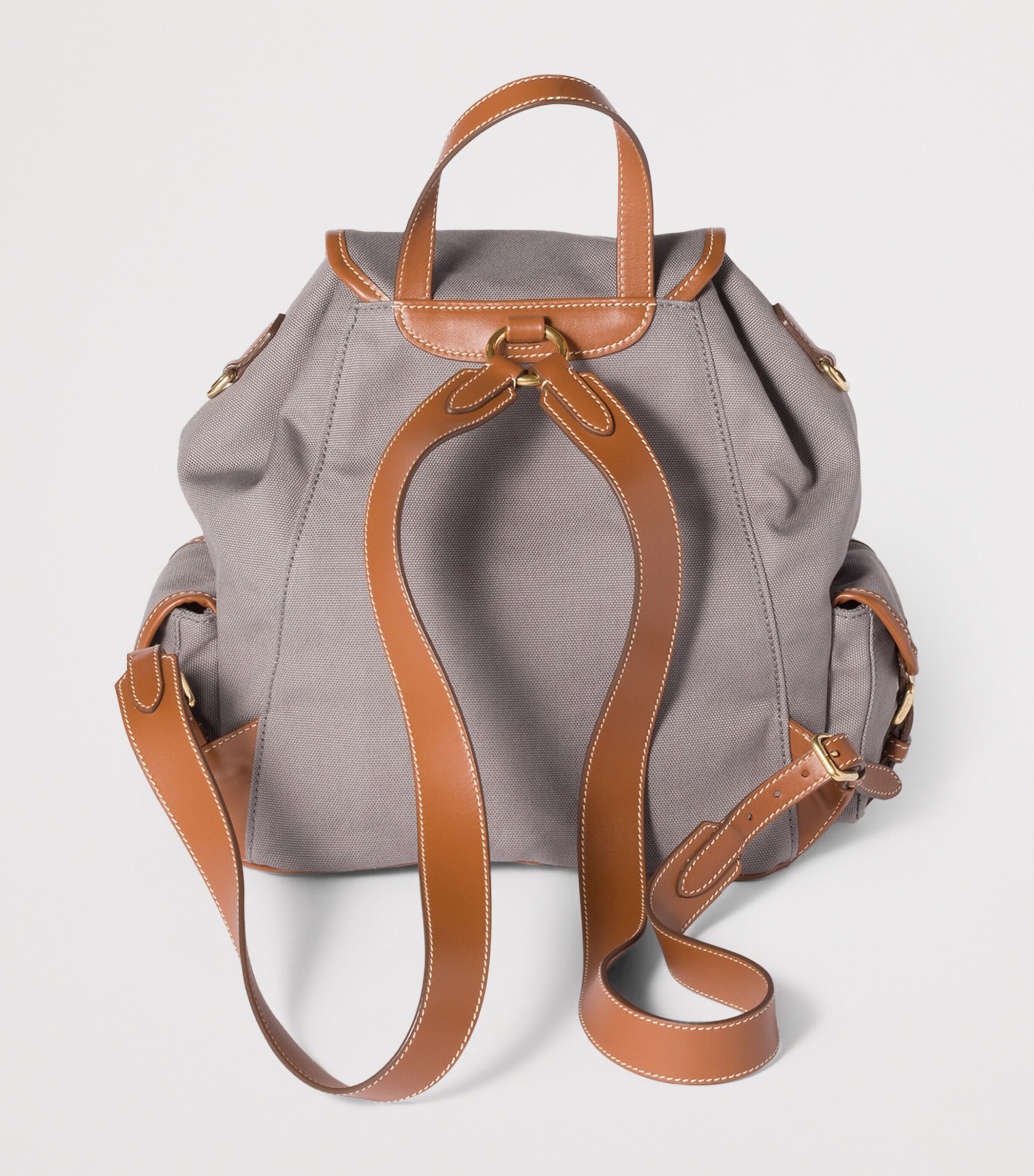 Canvas-Leather Backpack F04KC Image 3