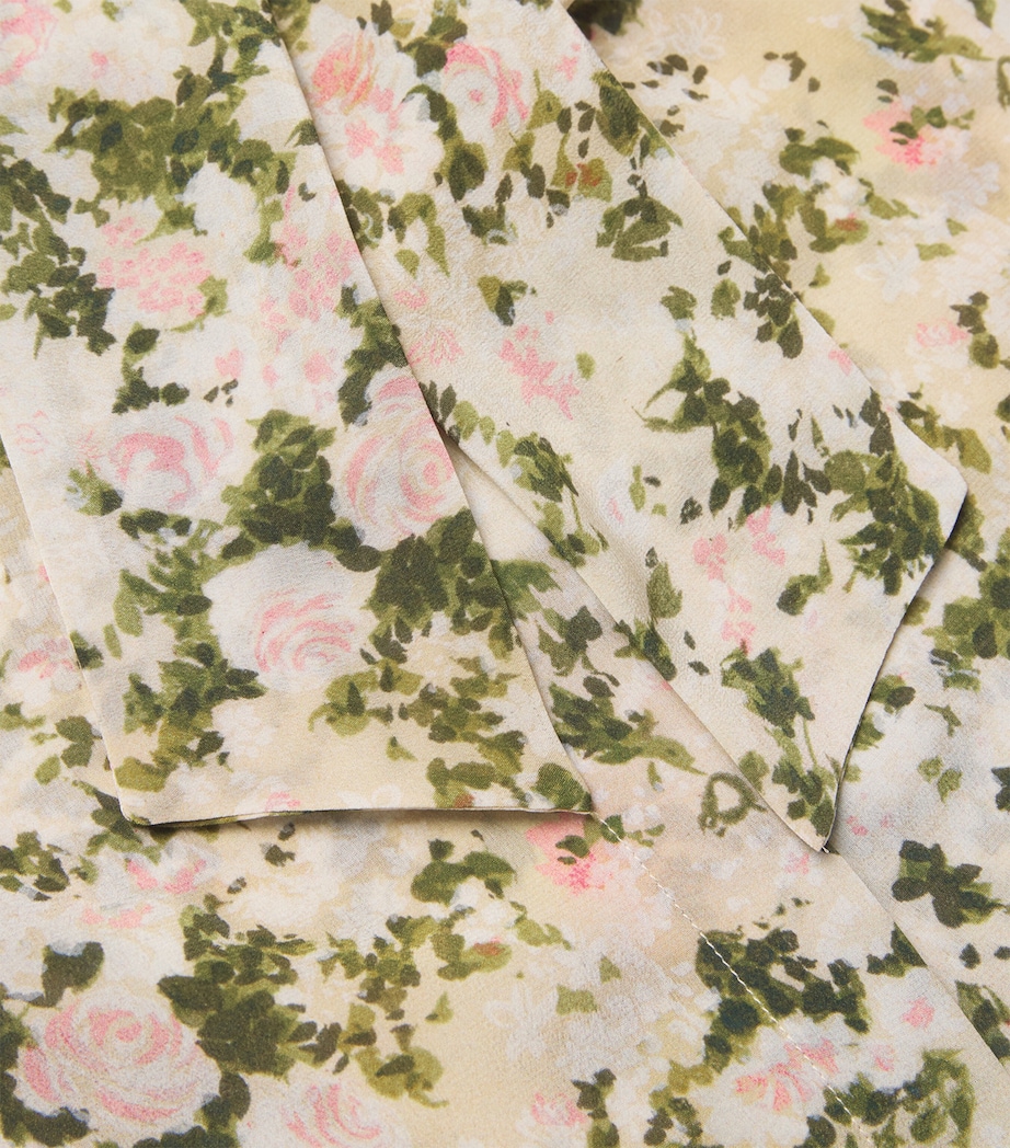 Weekend Max Mara Womens Silk Floral Print Blouse Ivory Image 5