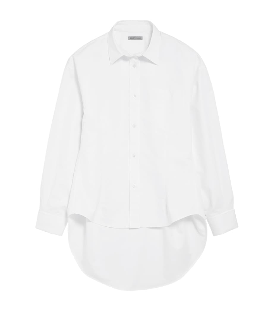 Balenciaga Womens Cotton-Silk Oversized Shirt Image 1