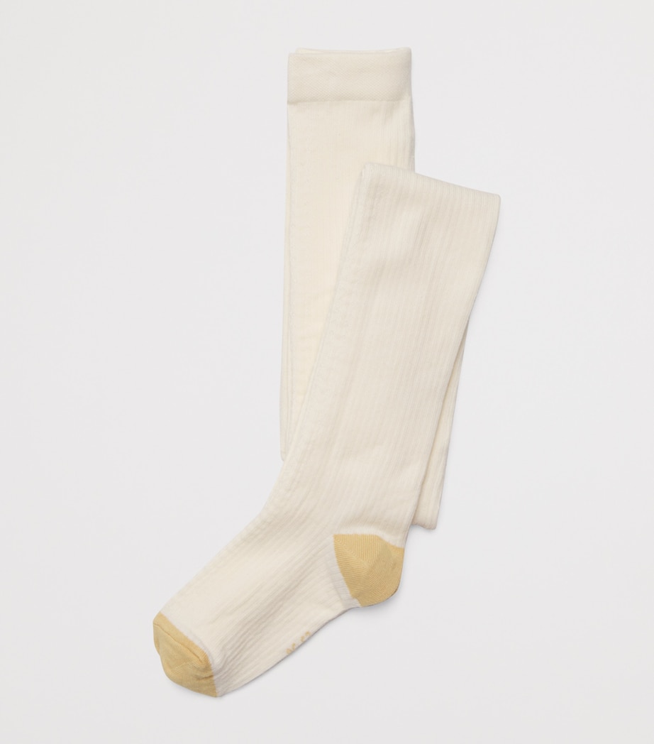 Cotton-Blend Chakuta Tights CREAM Image 2