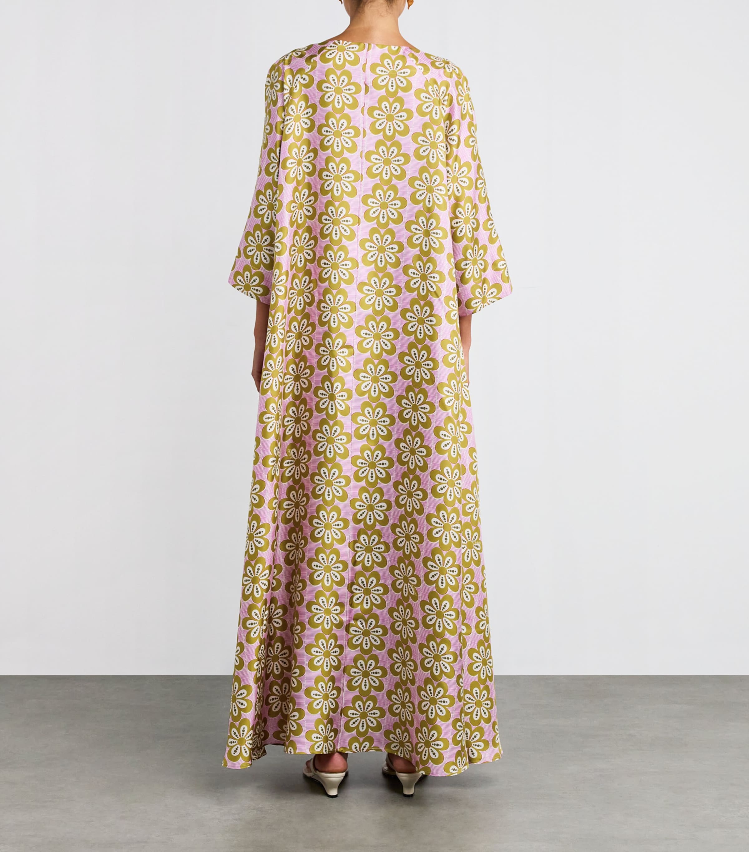 Floral Print Kaftan Maxi Dress PI01 CAPER Image 3