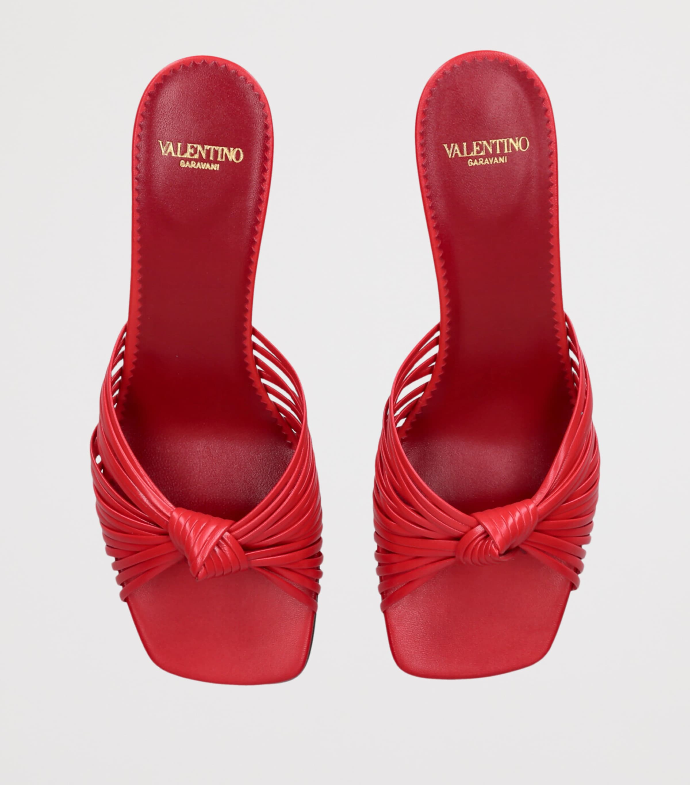 Valentino Garavani Red Leather Annet Heeled Mules 60 | Harrods US