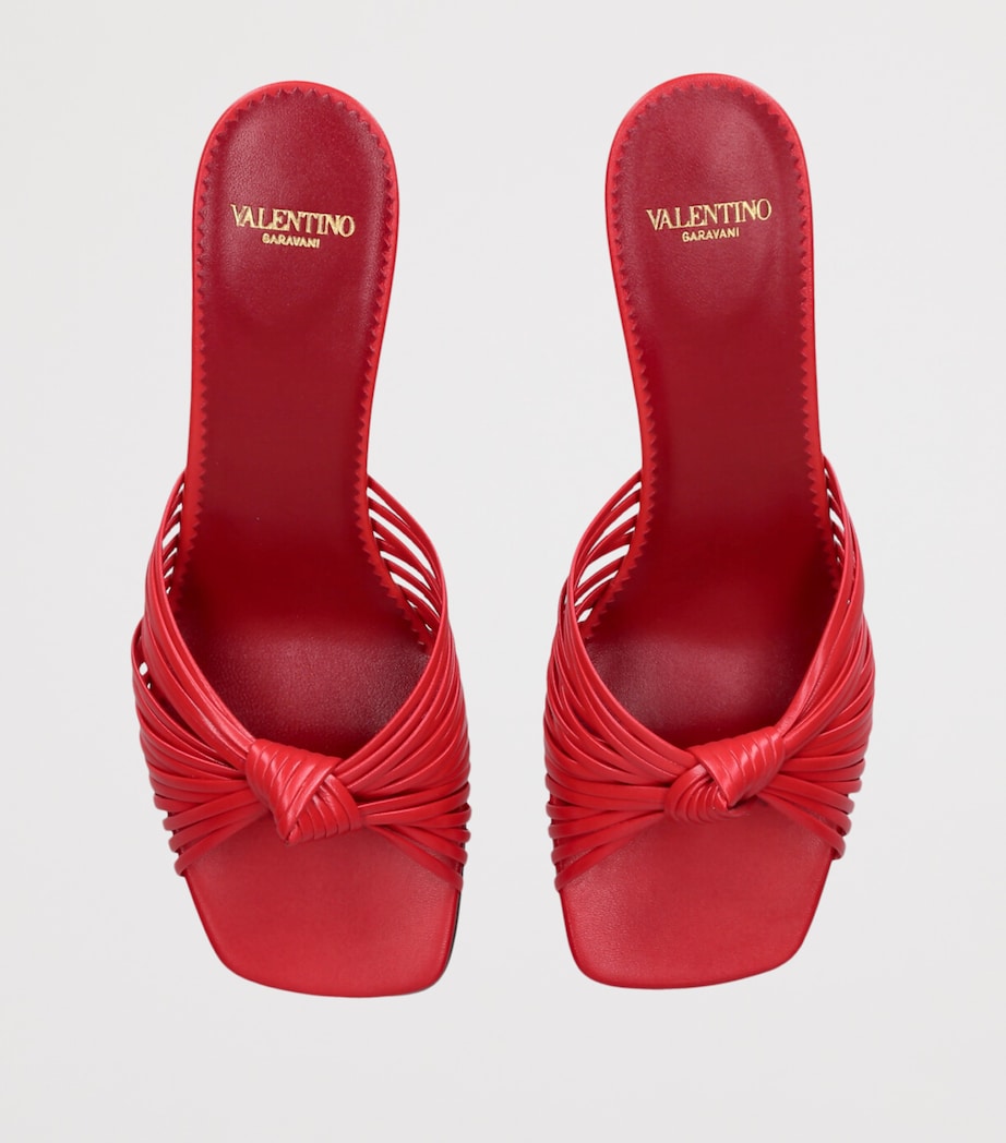 Valentino Garavani Leather Annet Heeled Mules 60 Red Image 4