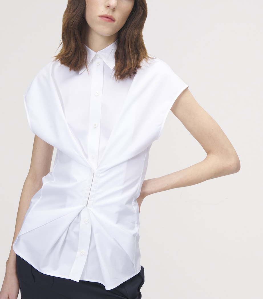 McQueen Womens Cotton Gathered Shirt Image 5