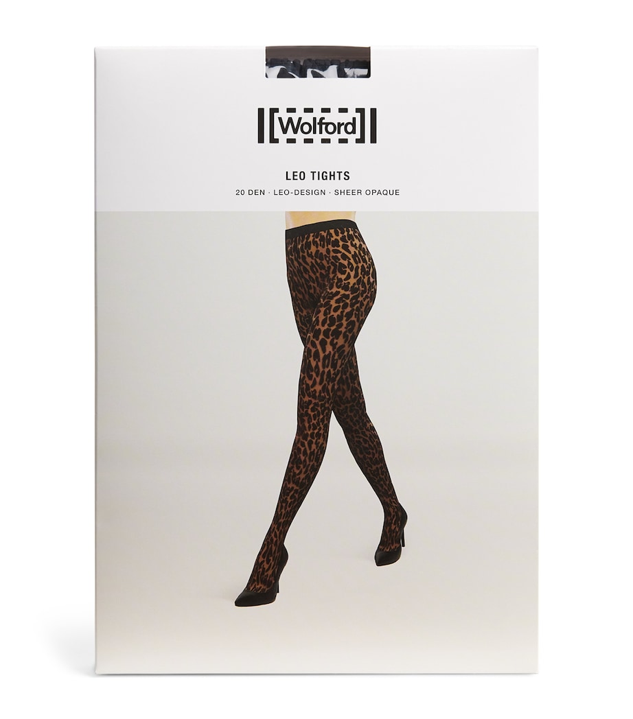 Leopard Tights 9180 BLACK/BLAC Image 1