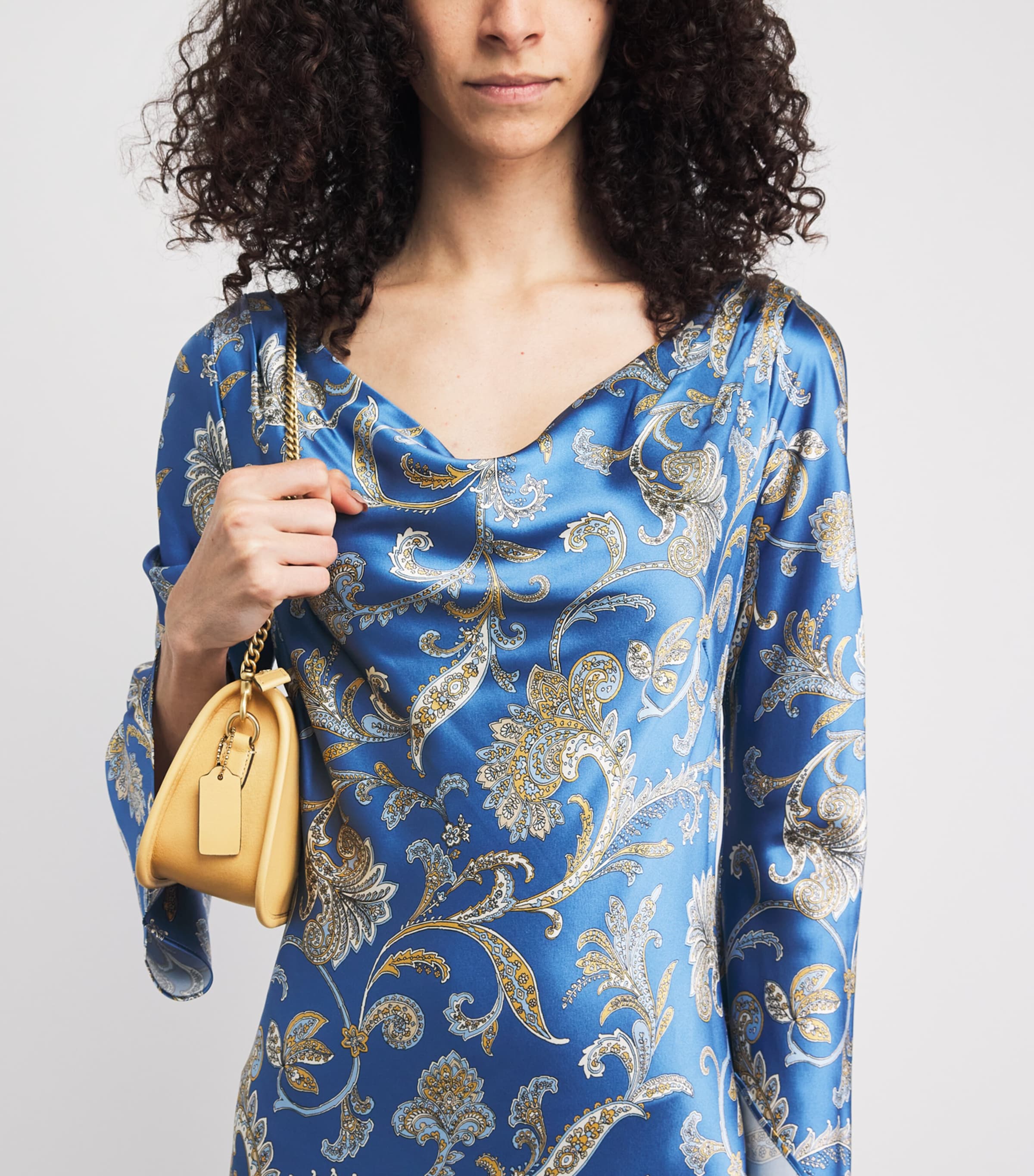 Veronica Beard Womens Silk-Blend Paisley Ember Maxi Dress Blu Coast Mlti Image 5