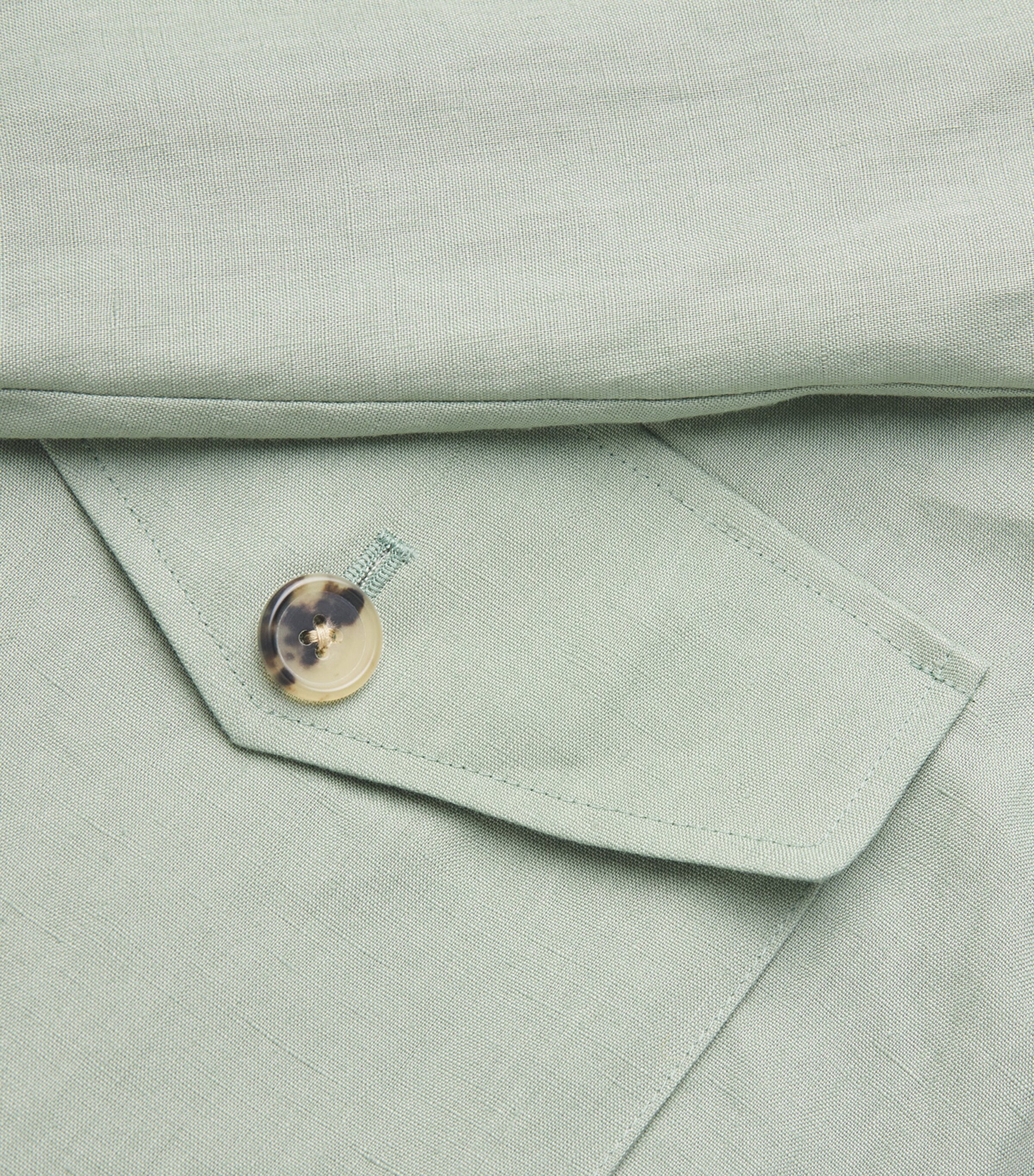 Linen Overshirt 34A_LT GREYISH GREEN Image 5