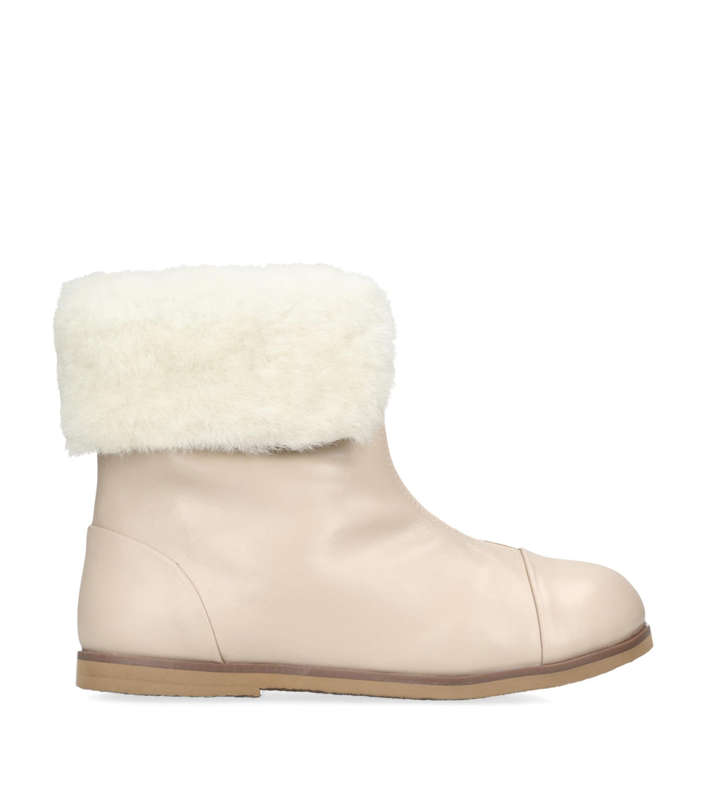 Age Of Innocence Kids' Leather-shearling Ivy 3.0 Boots In Ivory