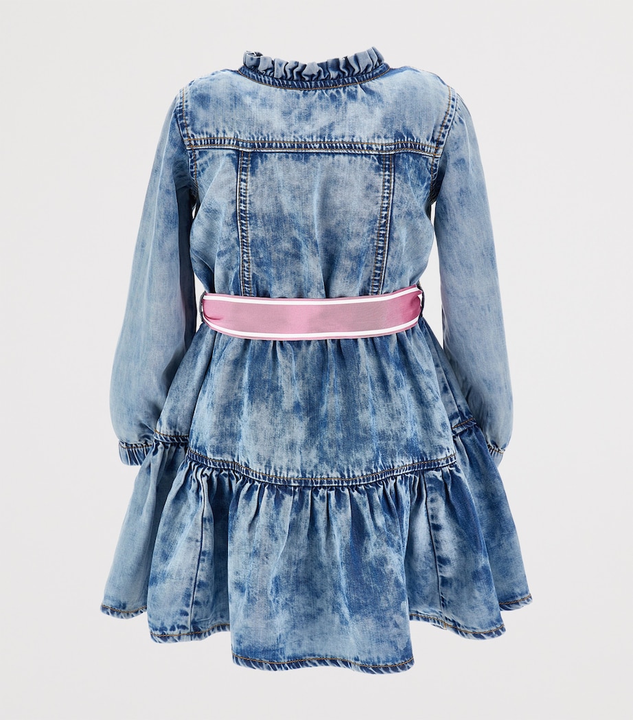 Denim Bow Belt Dress (2-12 Years) BLU STONE DENIM Image 2
