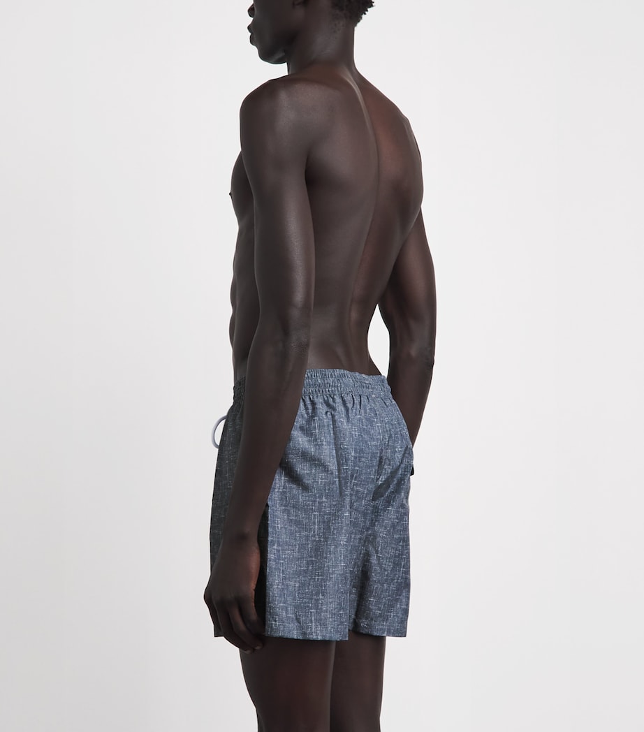 Isaia Mens Printed Swim Shorts Image 5