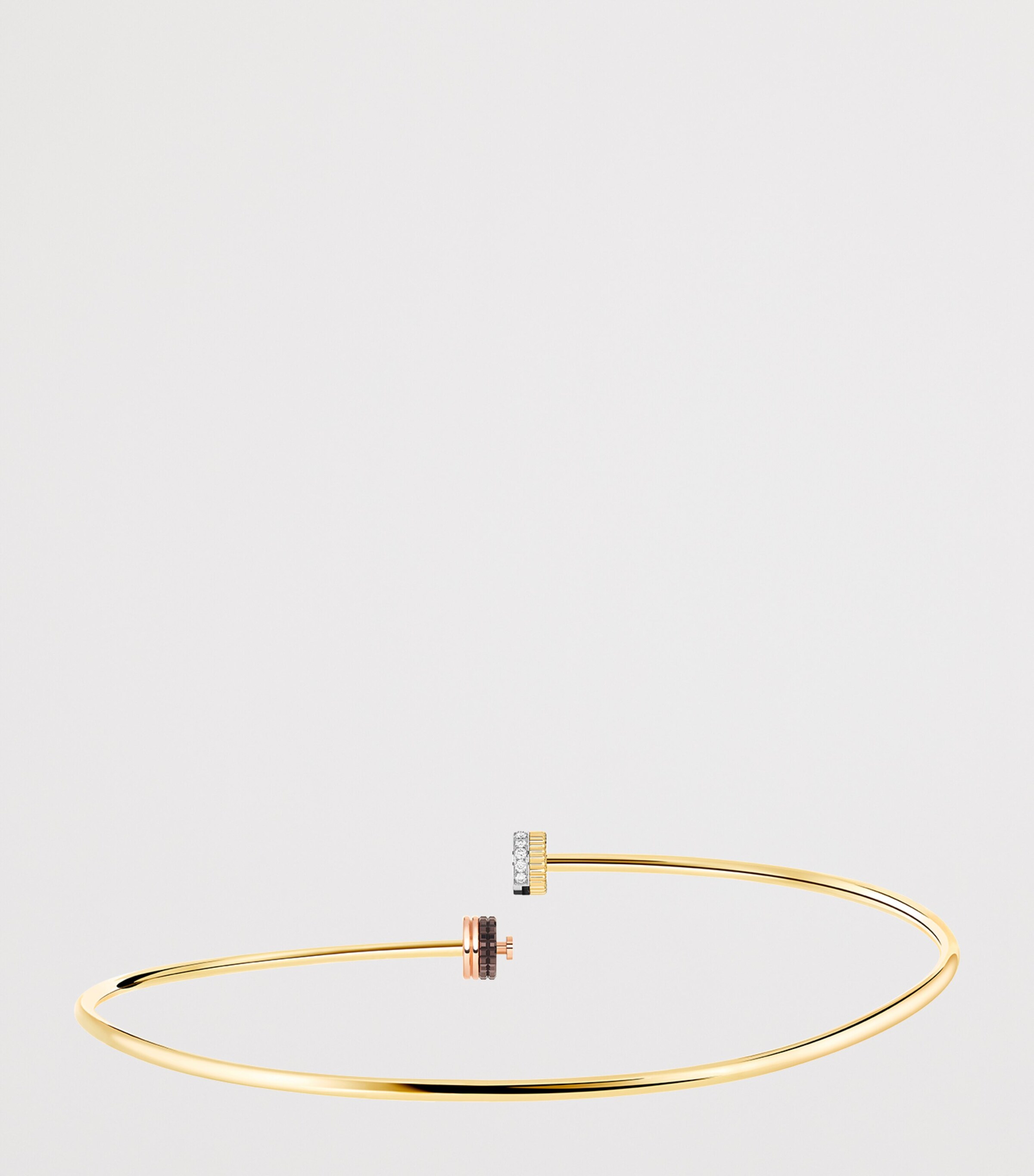 Small Mixed Gold and Diamond Quatre Classique Necklace YELLOW GOLD Image 4