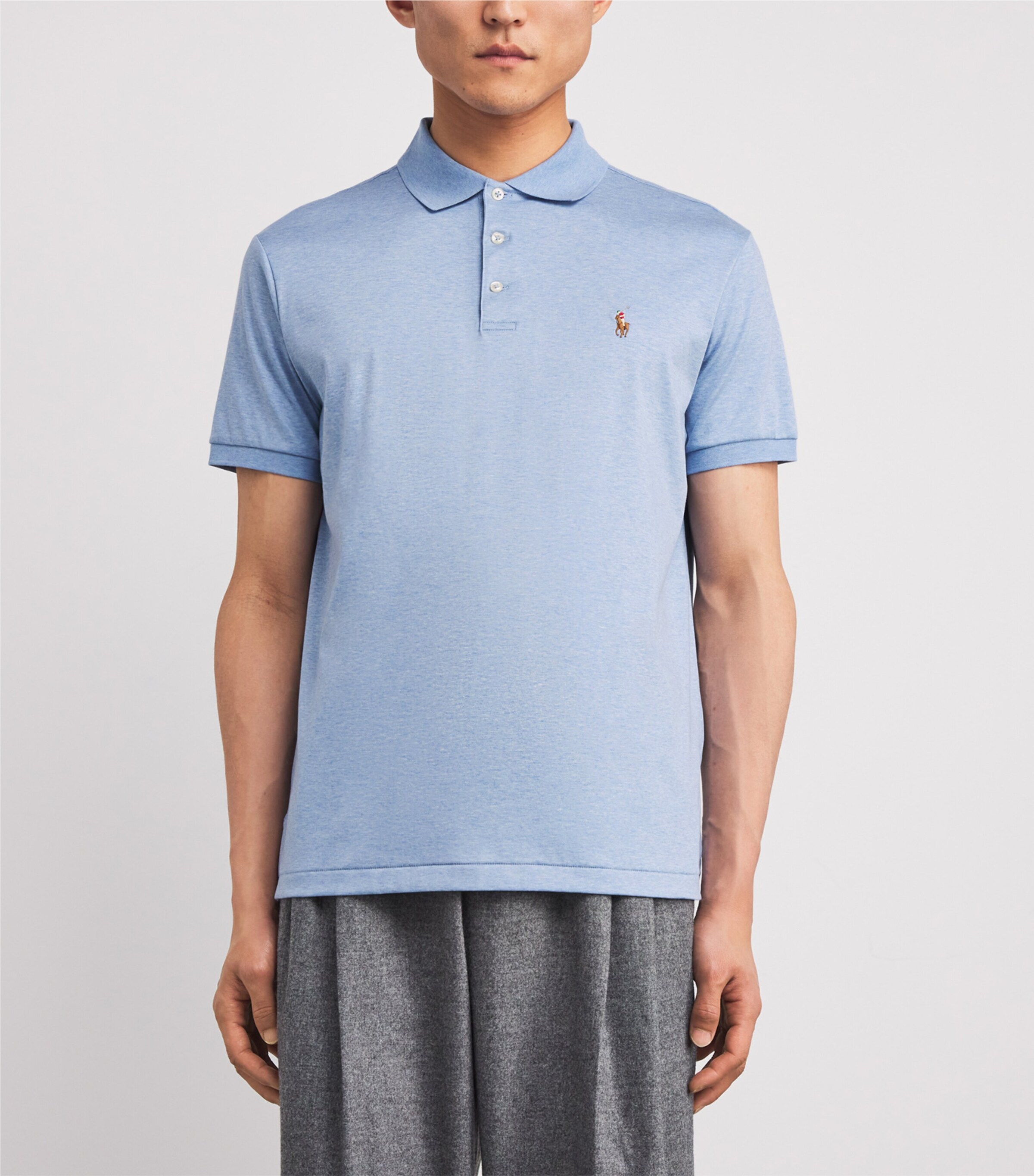 Custom Slim-Fit Polo Shirt ISLE HEATHER Image 3
