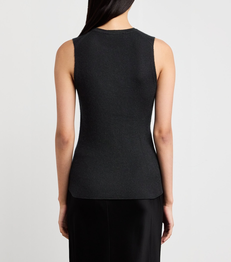 Superfine Cashmere Tank Top SA7146 BLACK Image 4