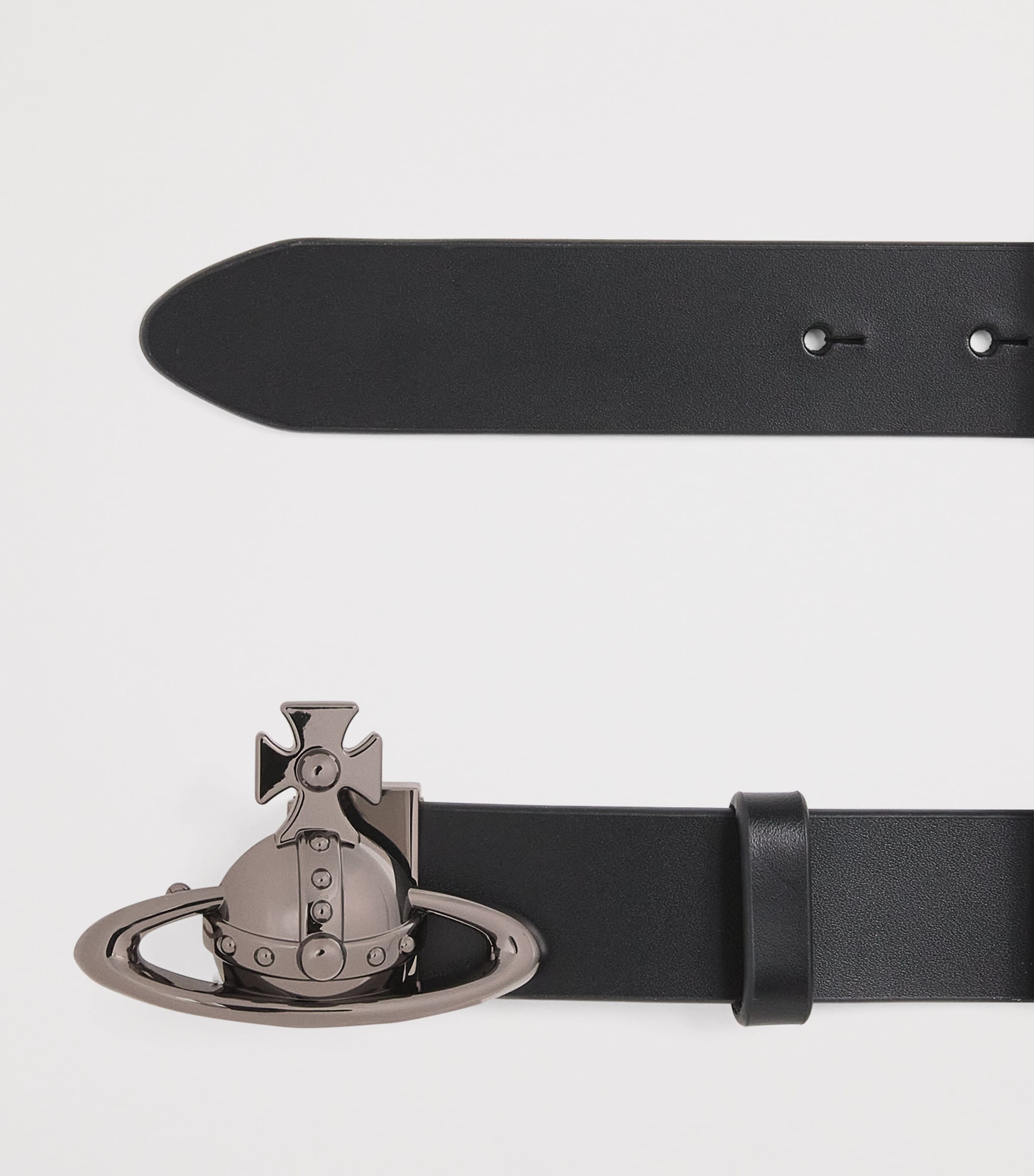 Leather Orb Belt N401 BLACK Image 2